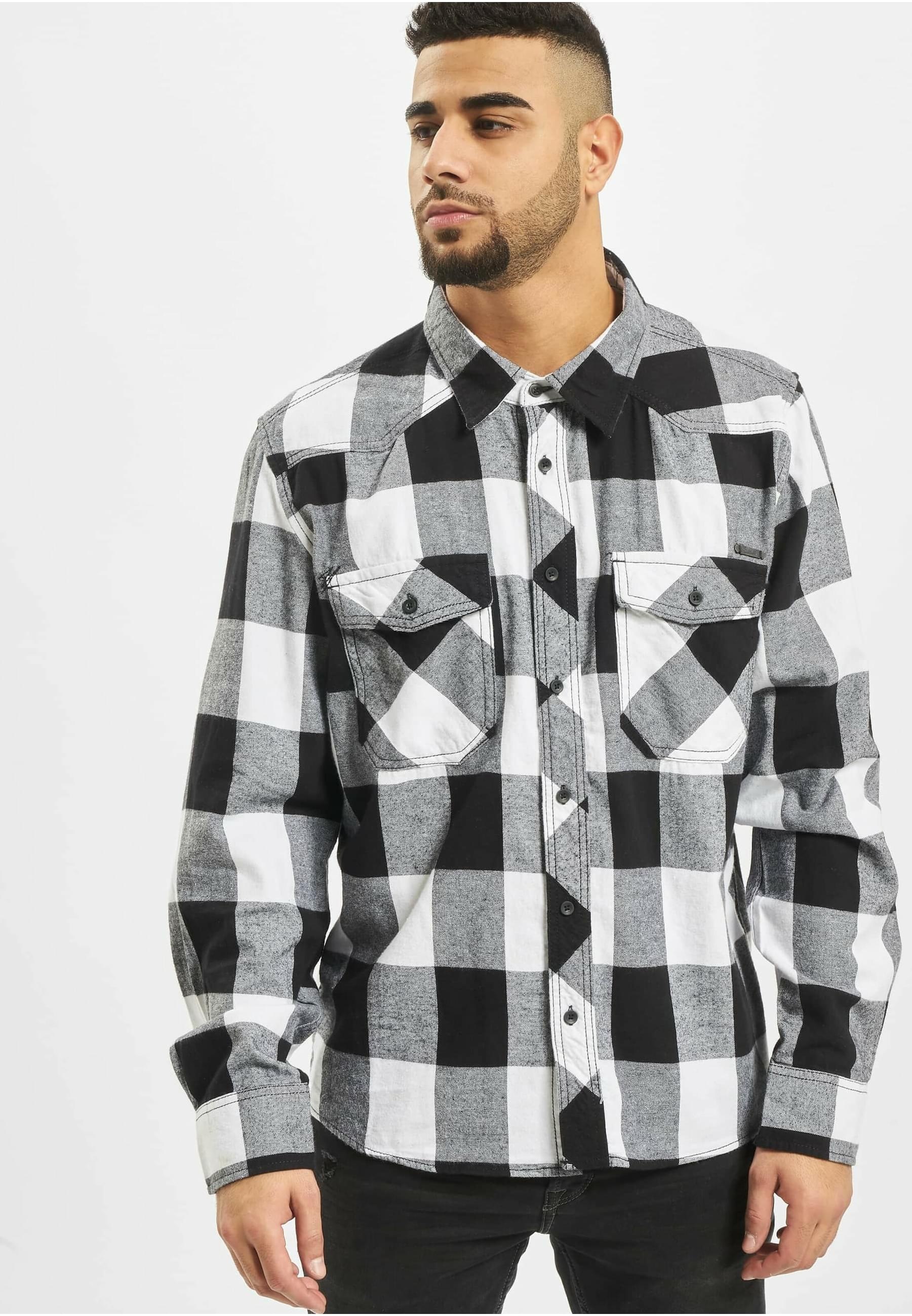 Brandit Langarmhemd »Brandit Herren Checked Shirt«, (1 tlg.)