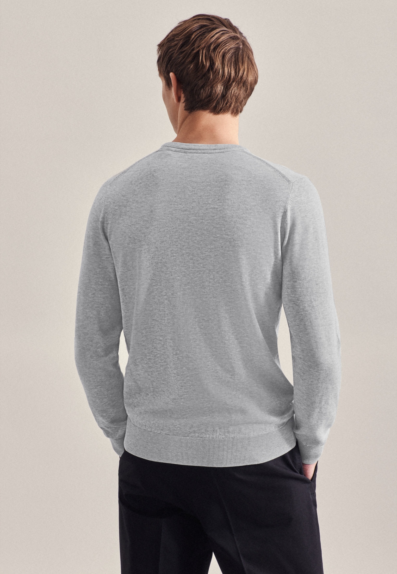 seidensticker Strickpullover »Schwarze Rose«, Langarm Rundhals Uni