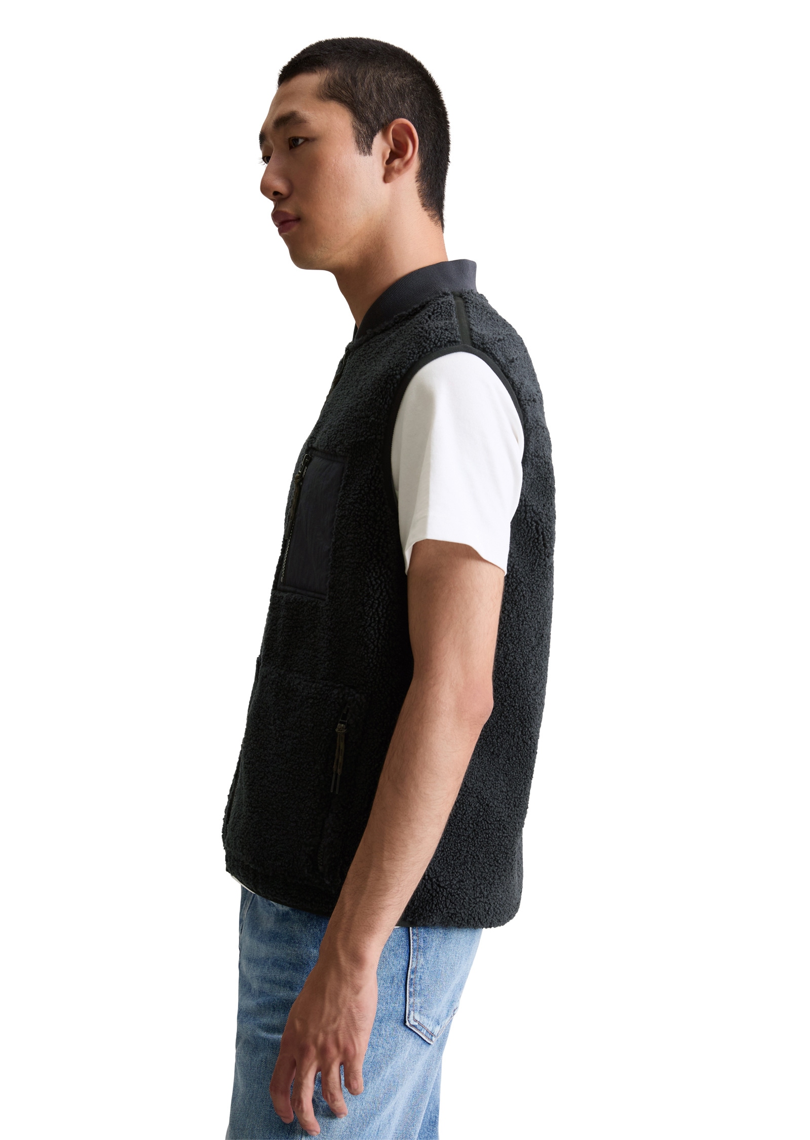 Marc O'Polo DENIM Steppweste »mit Nylon-Brusttasche«