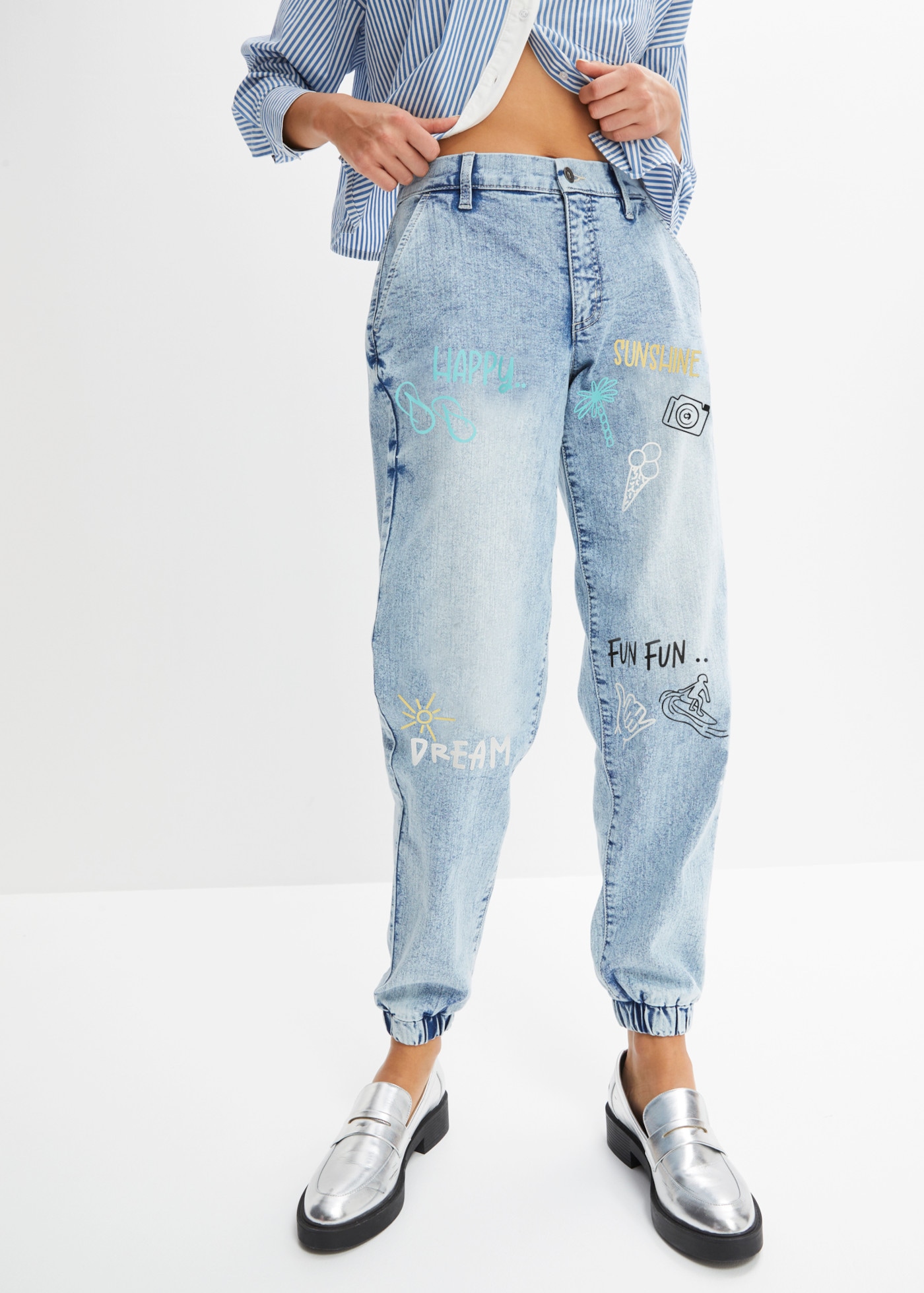 bonprix mit sommerlichem Print, Barrel-Style, in verschiedenen Größen