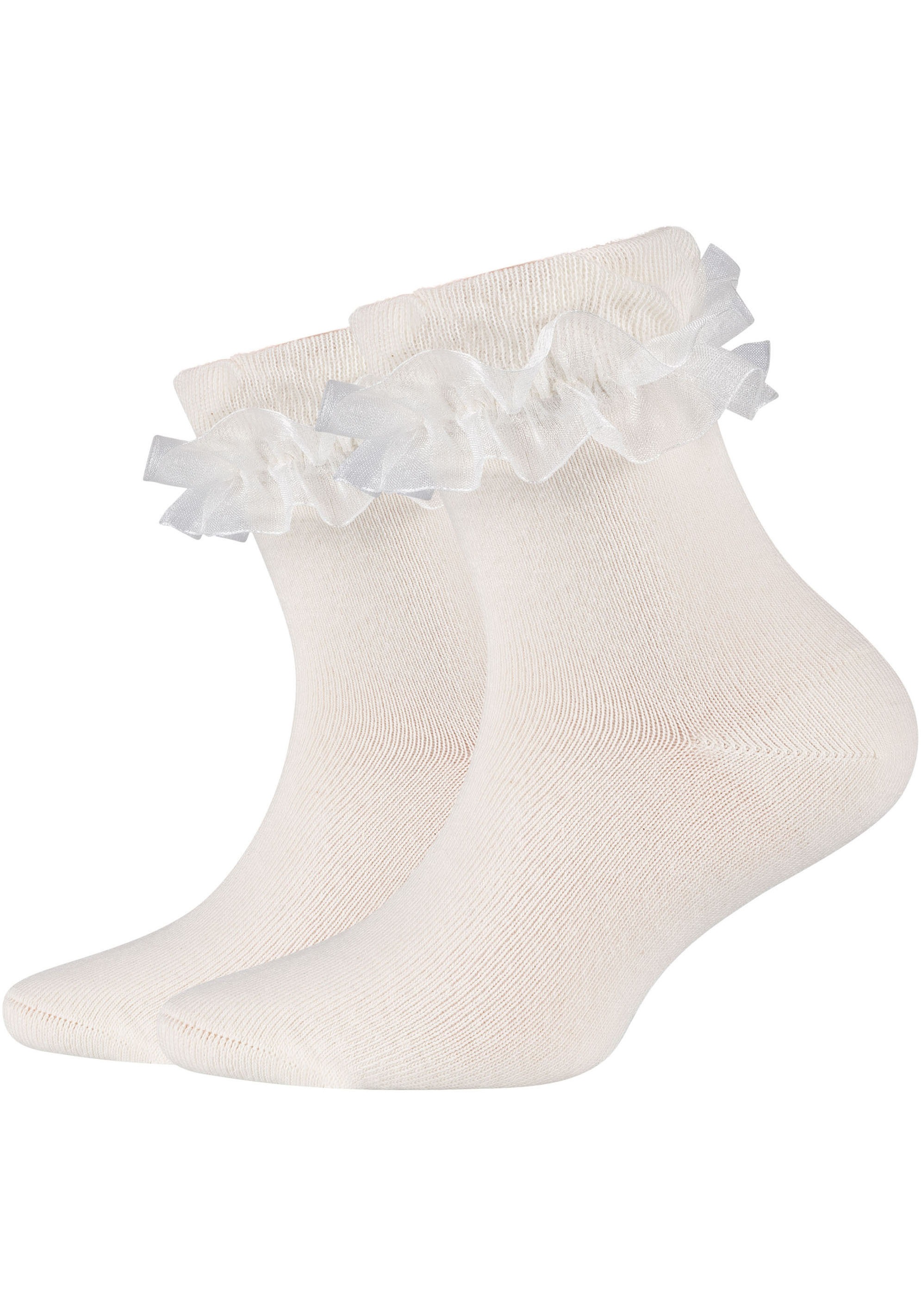 Camano Socken "ca-soft" 4 Stk. tlg. mit romantischem Rüschendesign günstig online kaufen