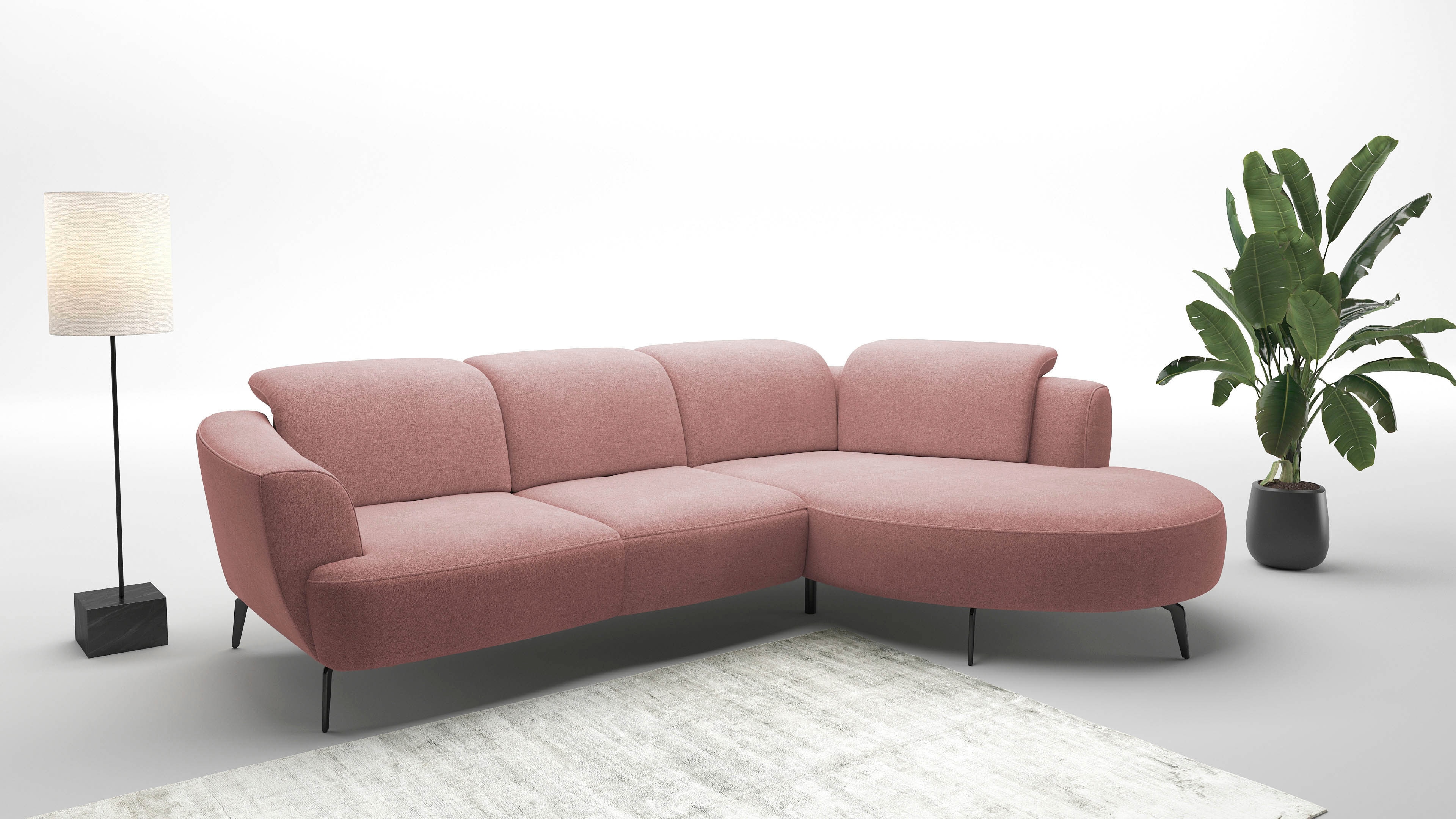 sit&more Ecksofa "Zoe" ink.Sitztiefenverstellung, wahlweise mit Kopfteilverstellung