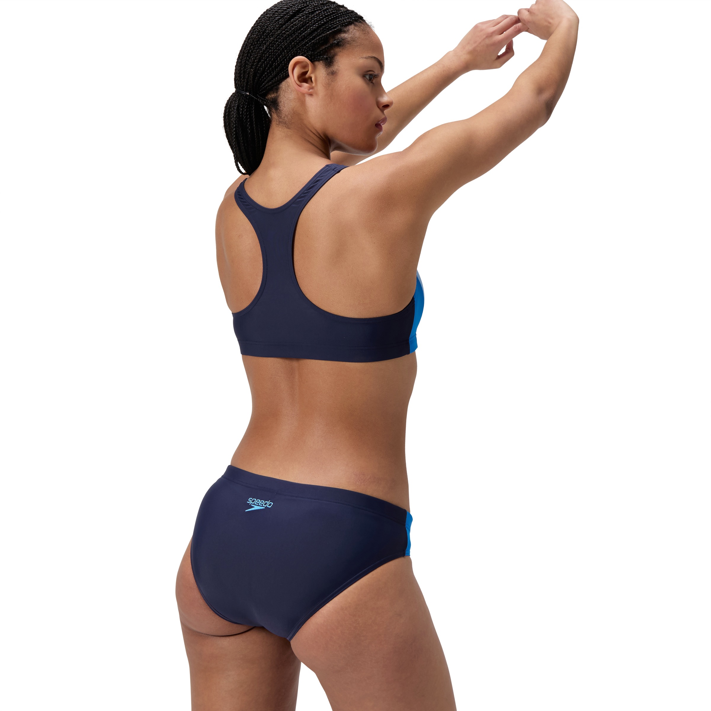 Thumbnail - Speedo Bustier-Bikini "CLRBLCK SPLCE 2.0 2PC BLU/LTBLU" Set, 2 Stk. schnell trocknend