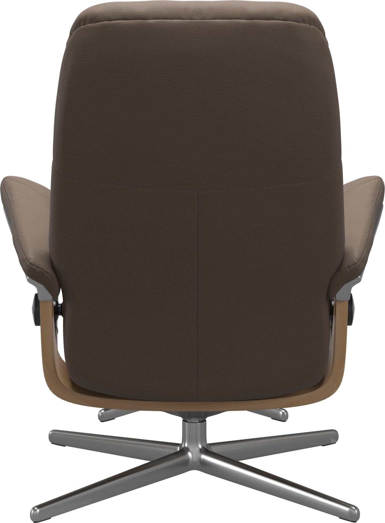 Thumbnail - Stressless Relaxsessel "Consul" Set, Relaxsessel mit Hocker, mit Hocker, mit Cross Base, Größe S, M & L, Holzakzent Eich...