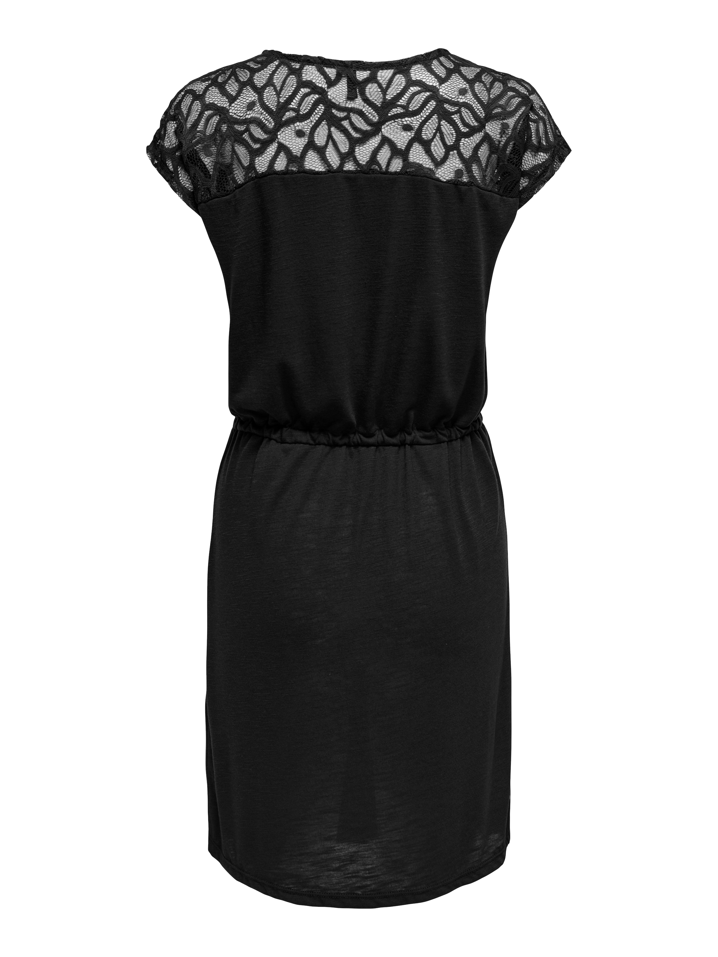 ONLY Spitzenkleid »ONLSINDY LIFE S/S O-NECK MIX DRESS JRS«, Sommerkleid