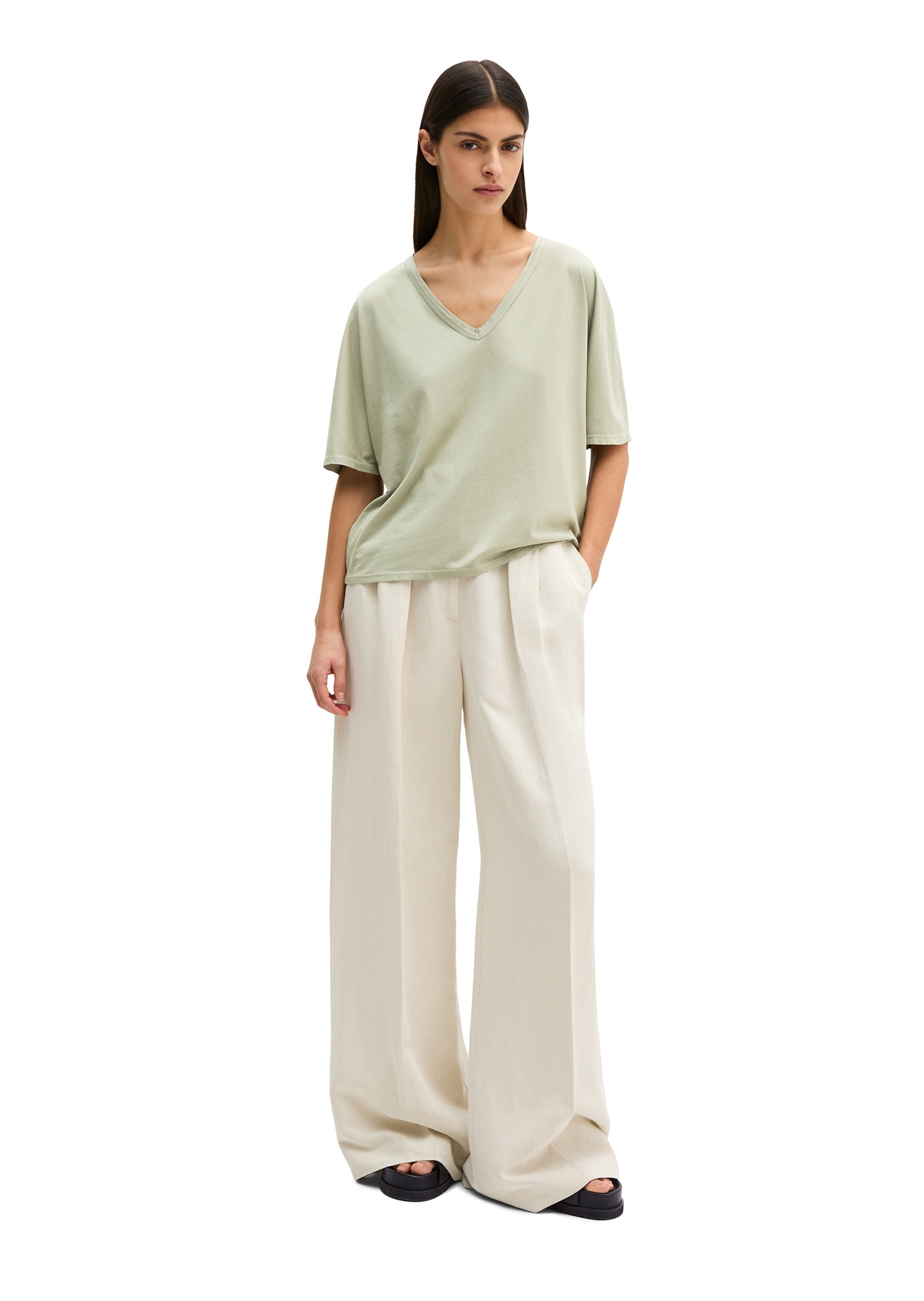 Marc O'Polo T-Shirt »mit angeschnittenen Ärmeln«