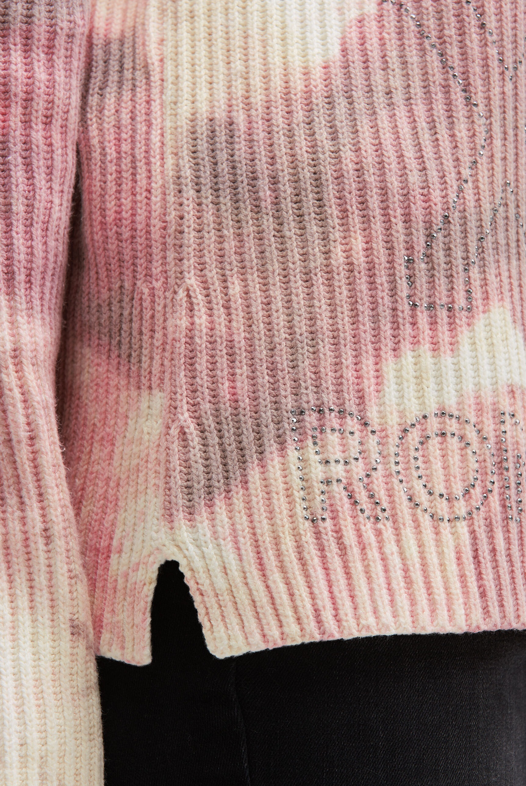 SOCCX Rundhalspullover mit Seitenschlitze