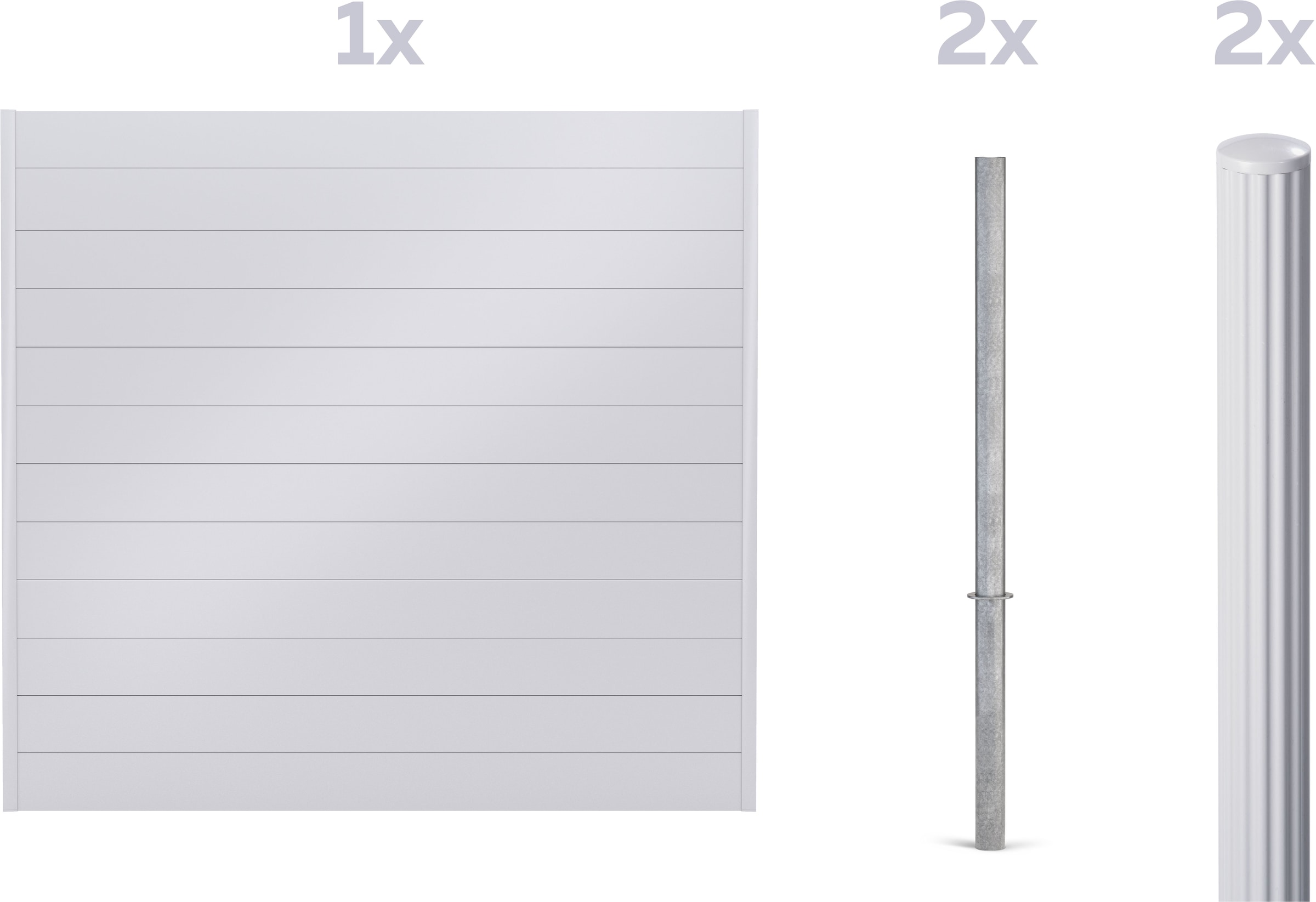 Alberts Dichtzaun "Palitio, Profilhöhe 150 mm" Aluminium, verschiedene Dekore und Längen