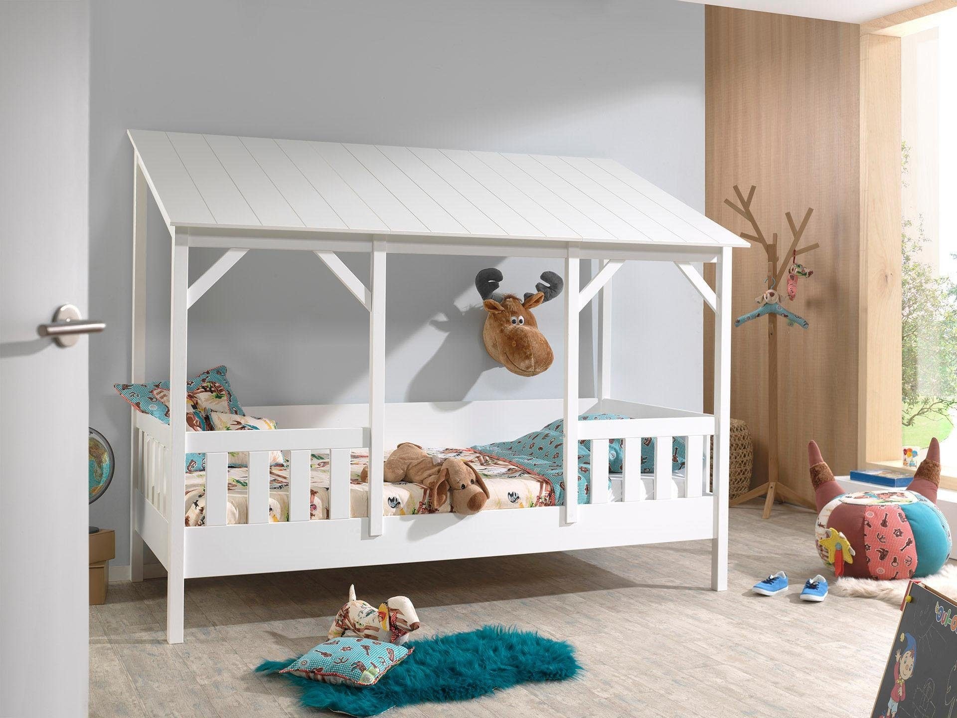 Vipack Kinderbett, (Made in Europe), Hausbett wahlweise mit Bettschublade