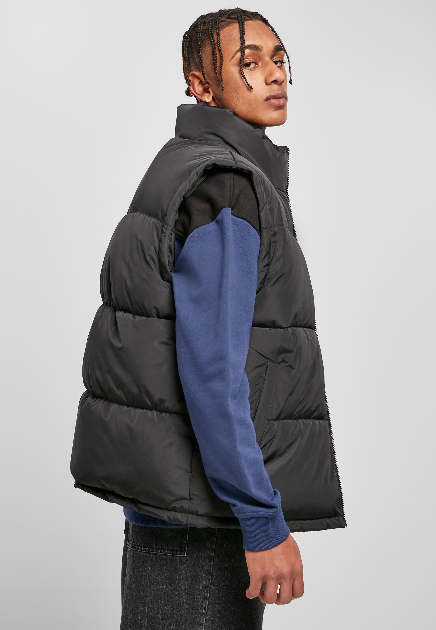 URBAN CLASSICS Jerseyweste »Urban Classics Herren Block Puffer Vest«, (1 tlg.)