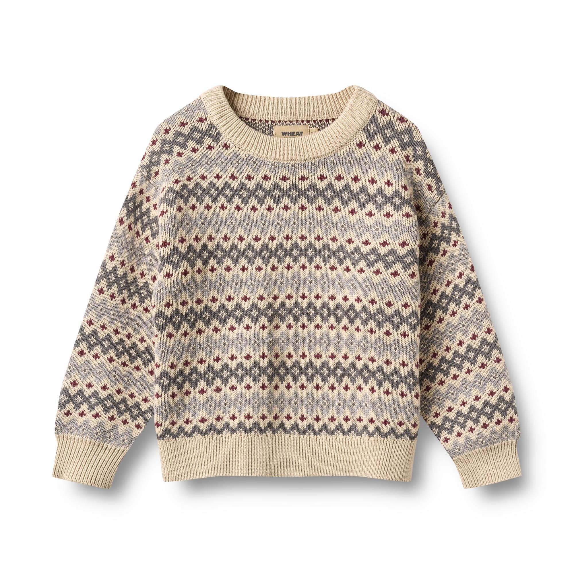 WHEAT Strickpullover "Jacquard Pullover Harlow" Baumwolle