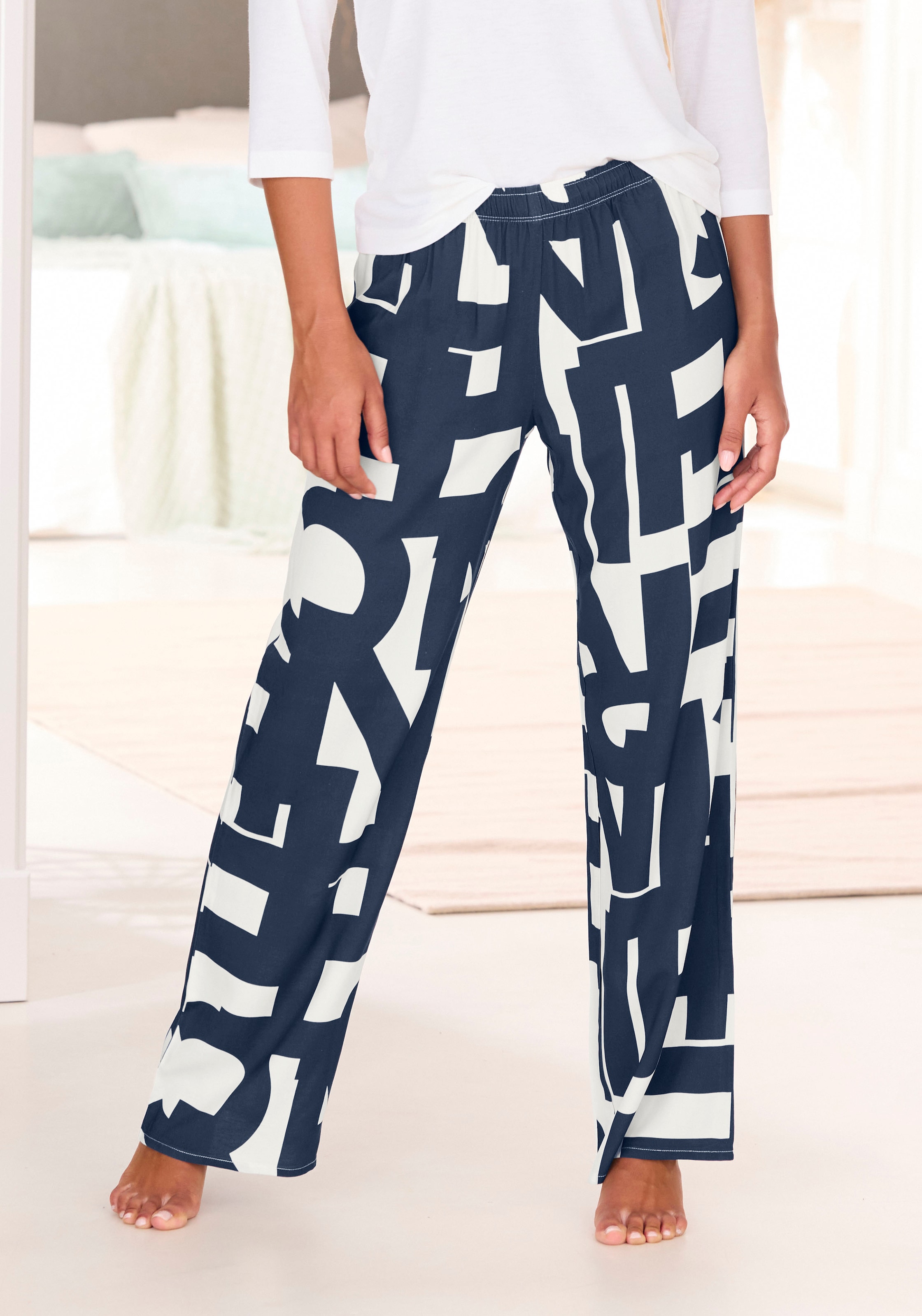 French Connection Pyjamahose, Gewebte Hemdenqualität aus Viskose günstig online kaufen