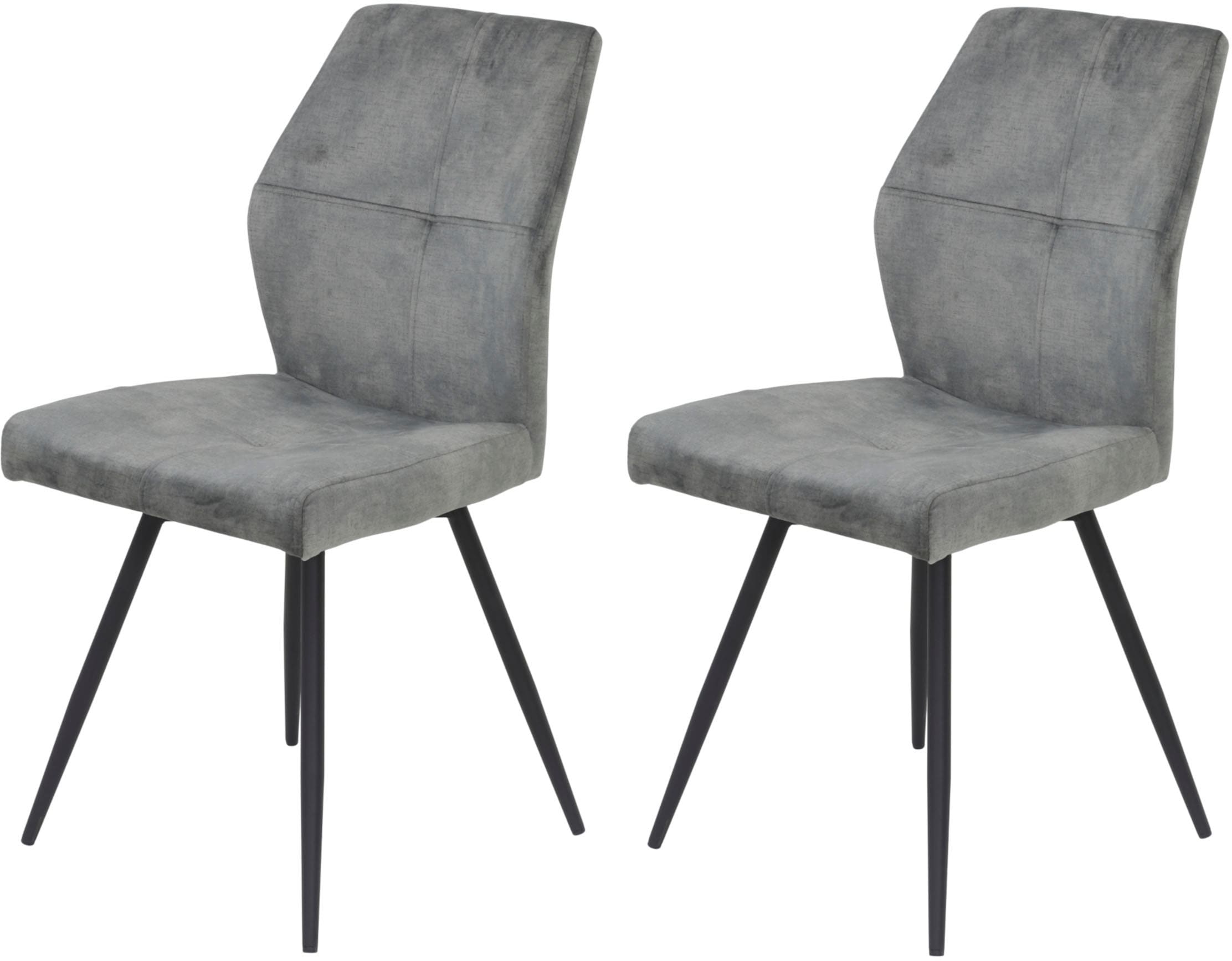 HELA 4-Fußstuhl "ALLY", (Set), 2 St., Microfaser VINTAGE-Polyester, 4-Fuß, günstig online kaufen