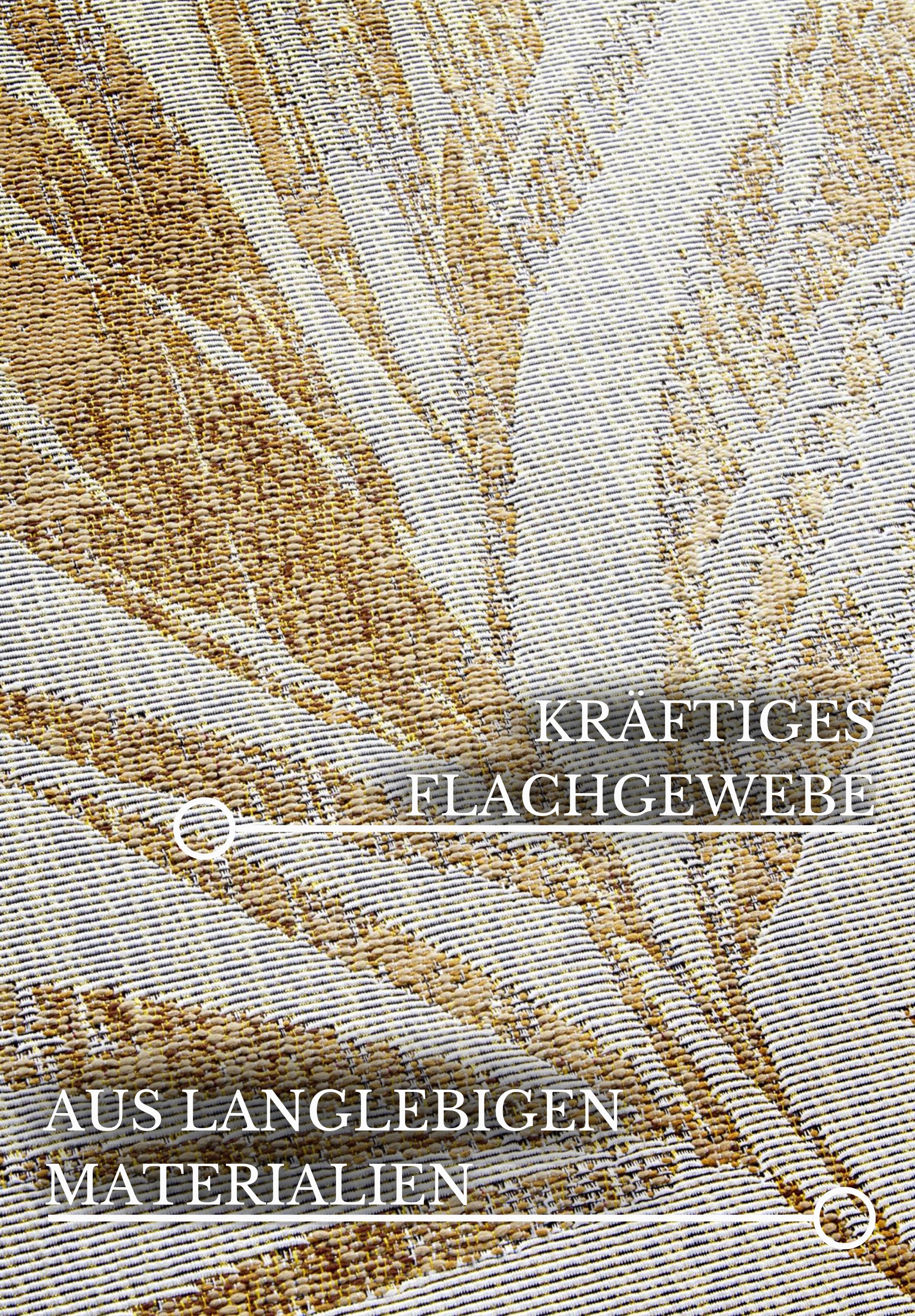 Villeroy & Boch Outdoorteppich »Leonie«, rechteckig, 3 mm Höhe, Outdoor, Flachgewebe, wetterfest, Balkon, Garten, floral, Terrasse
