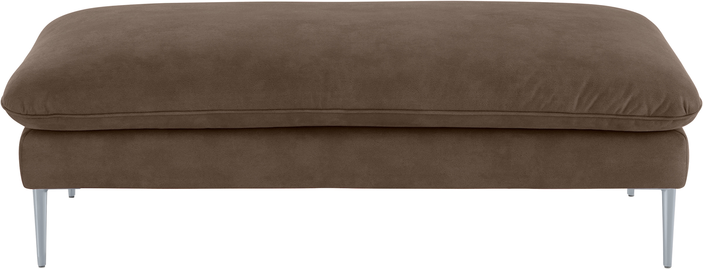 W.SCHILLIG Hocker »enjoy&MORE« Füße silber matt, Breite 151 cm