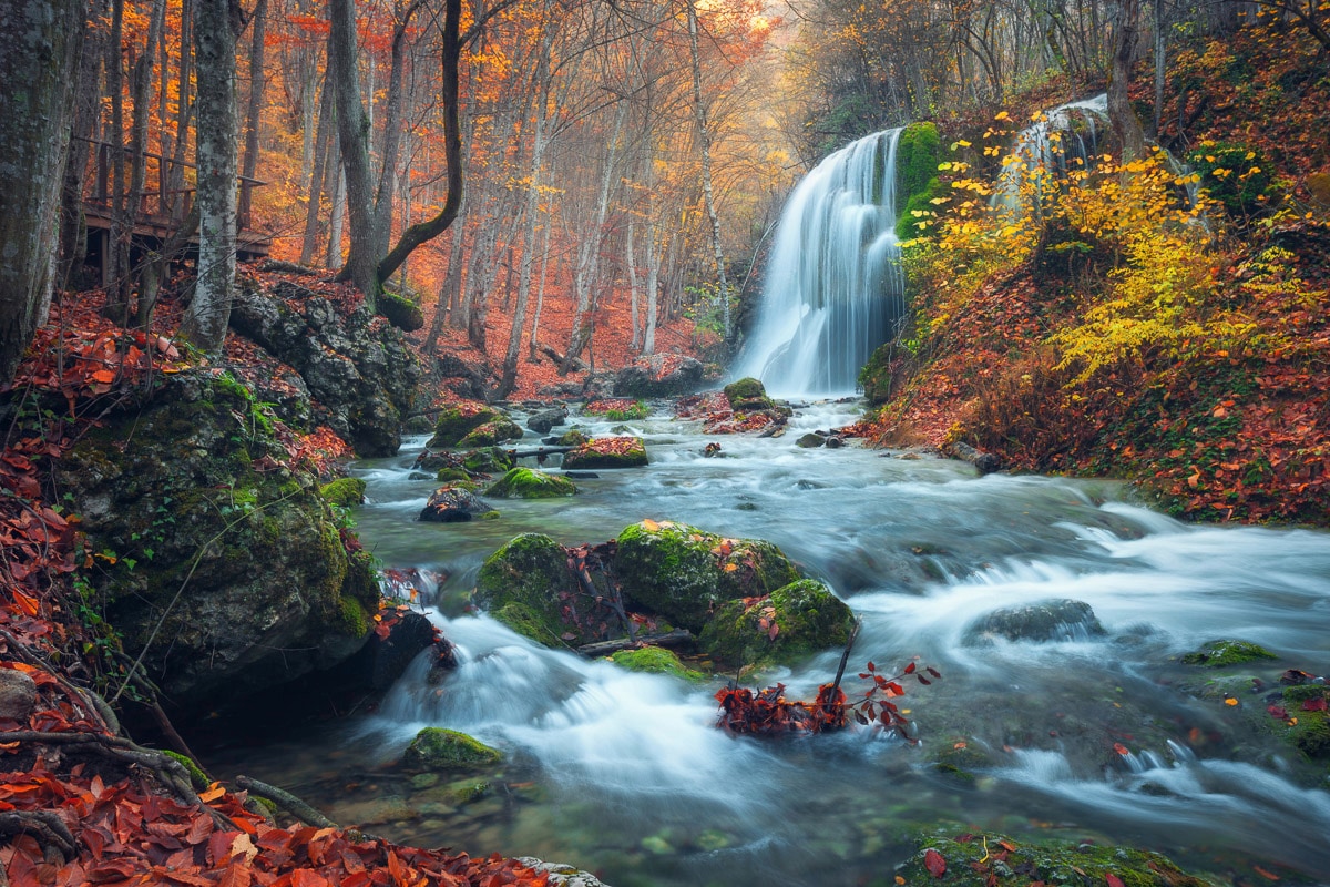 Papermoon Fototapete "Wasserfall im Wald"