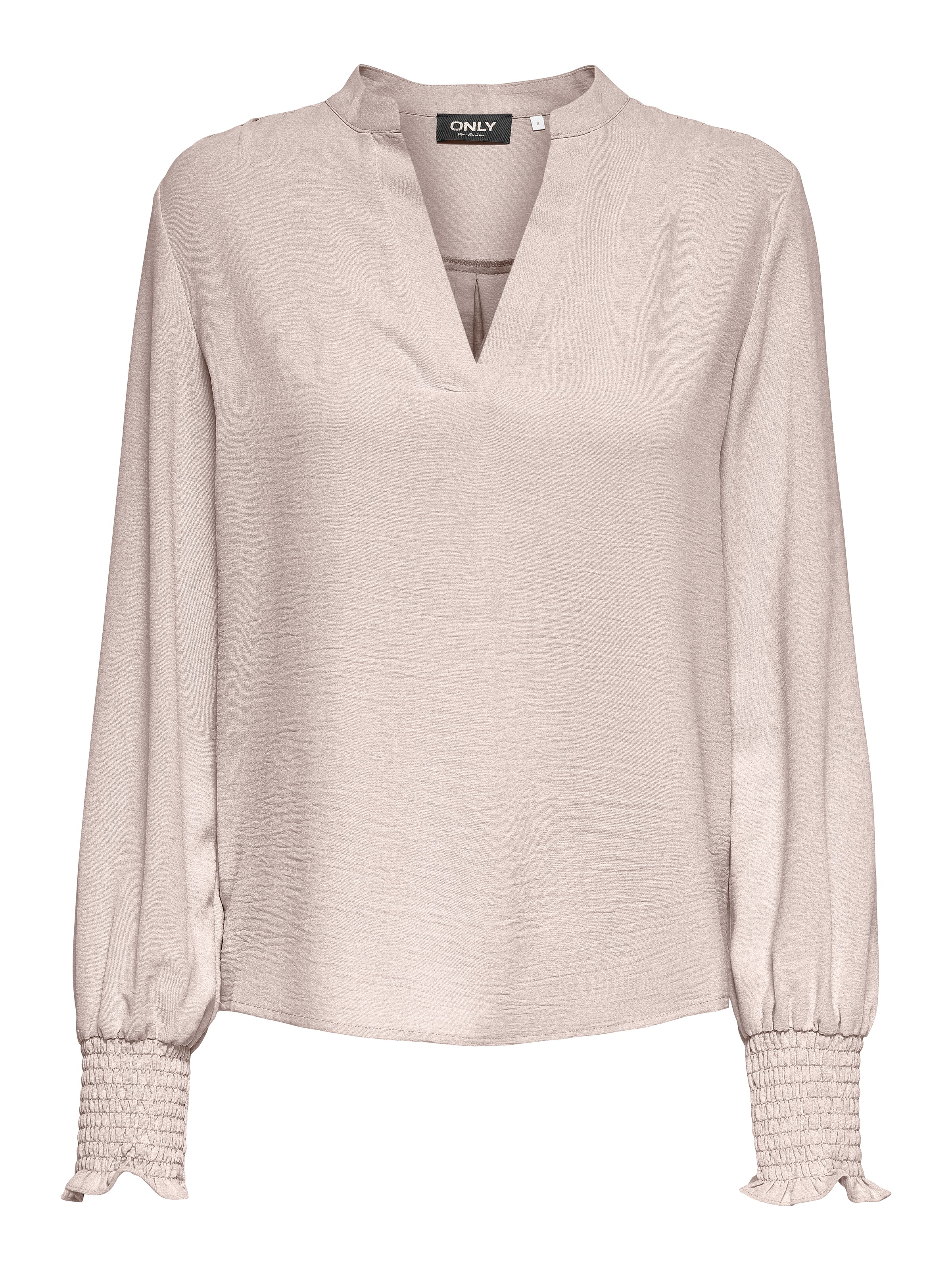 ONLY Blusenshirt »ONLMETTE V-NECK LS SMOCK TOP NOOS WVN«