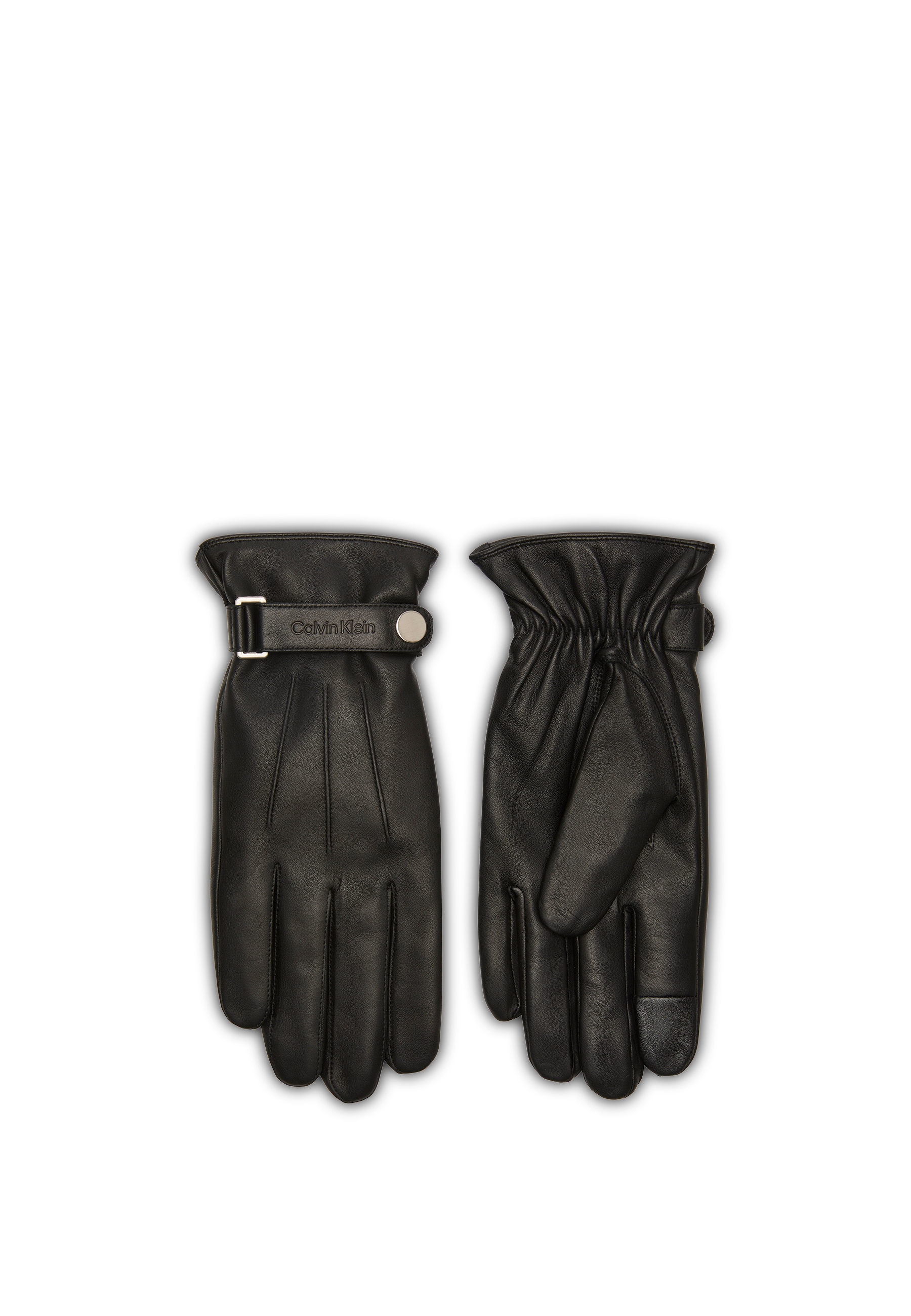 Calvin Klein Lederhandschuhe "LOGO STRAP SMOOTH LEATHER GLOVES", Perfekt fü günstig online kaufen