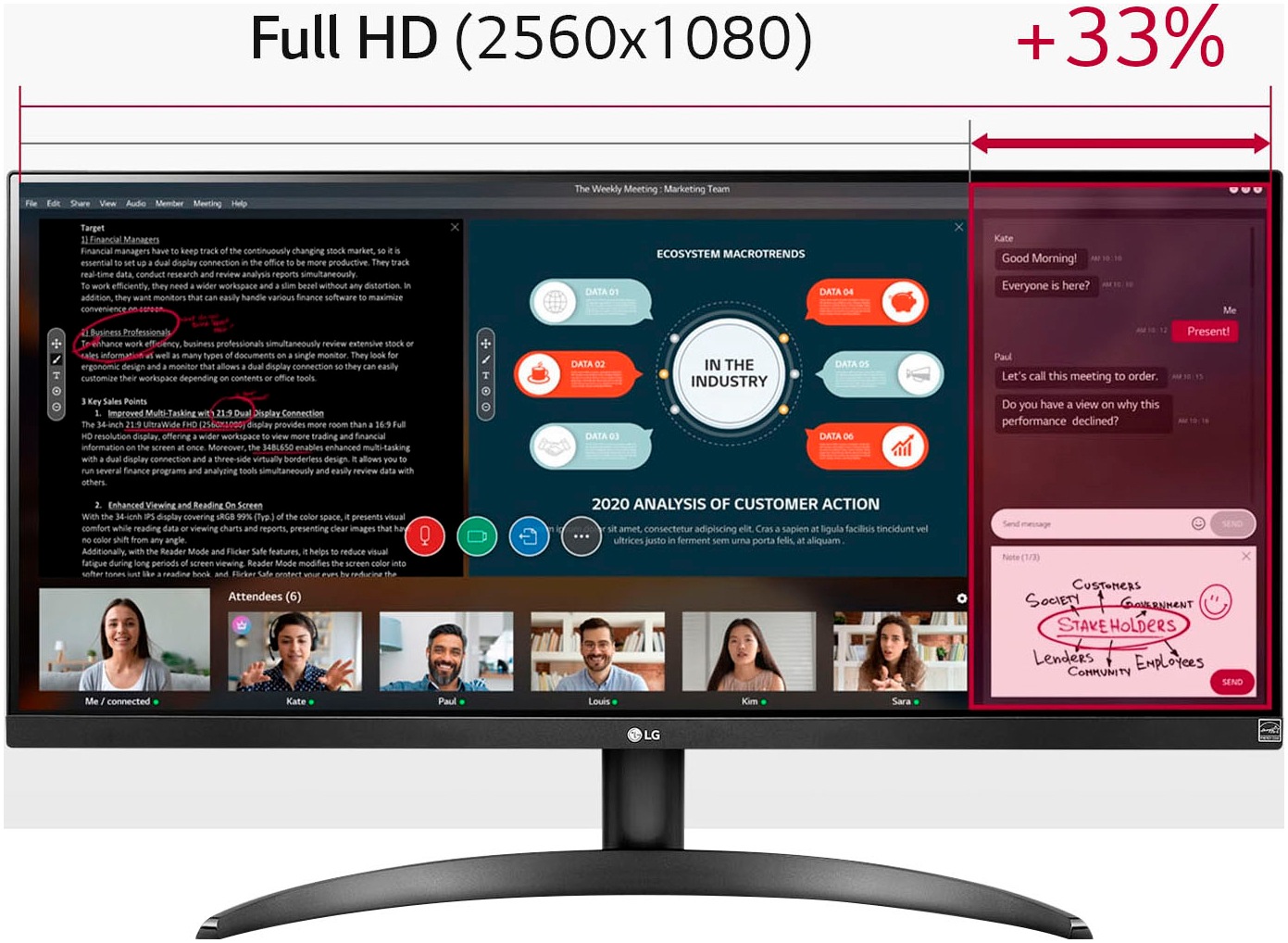 LG LED-Monitor »29WP500-B«, 73 cm/29 Zoll, 2560 x 1080 px, UWFHD, 5 ms Reaktionszeit, 75 Hz