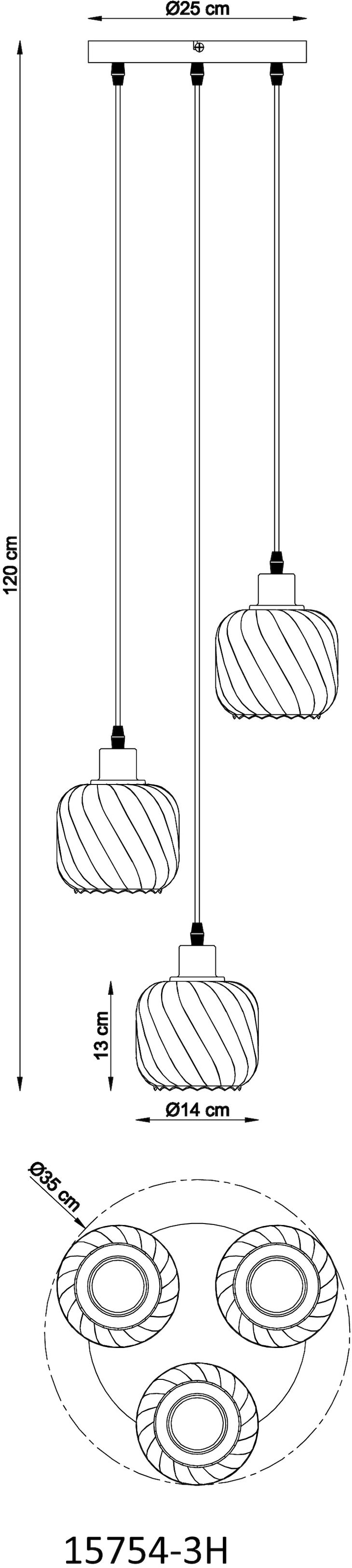 GLOBO LIGHTING Hängeleuchte »XIA«, Leuchtmittel E27 | ohne Leuchtmittel, Hängelampe/Pendelleuchte/Esszimmer/Wohnzimmer/Esstisch