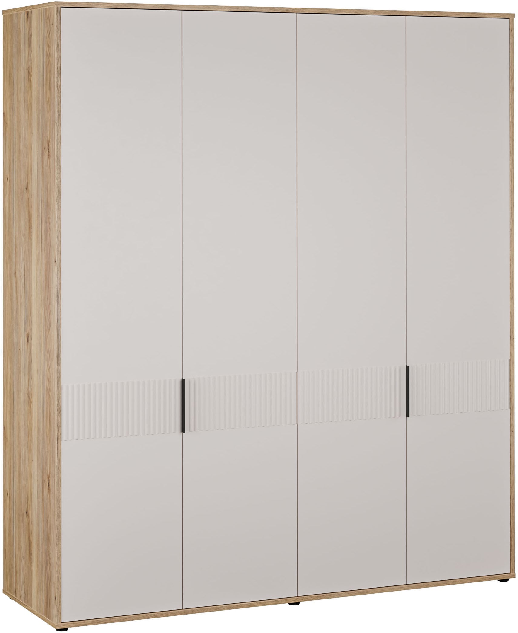 FORTE »Forte Seravel Drehtürenschrank, Lamellenoptik, 4 Türen« B/H/T 179,3/214,3/59,4 cm, Zubehör optional bestellbar