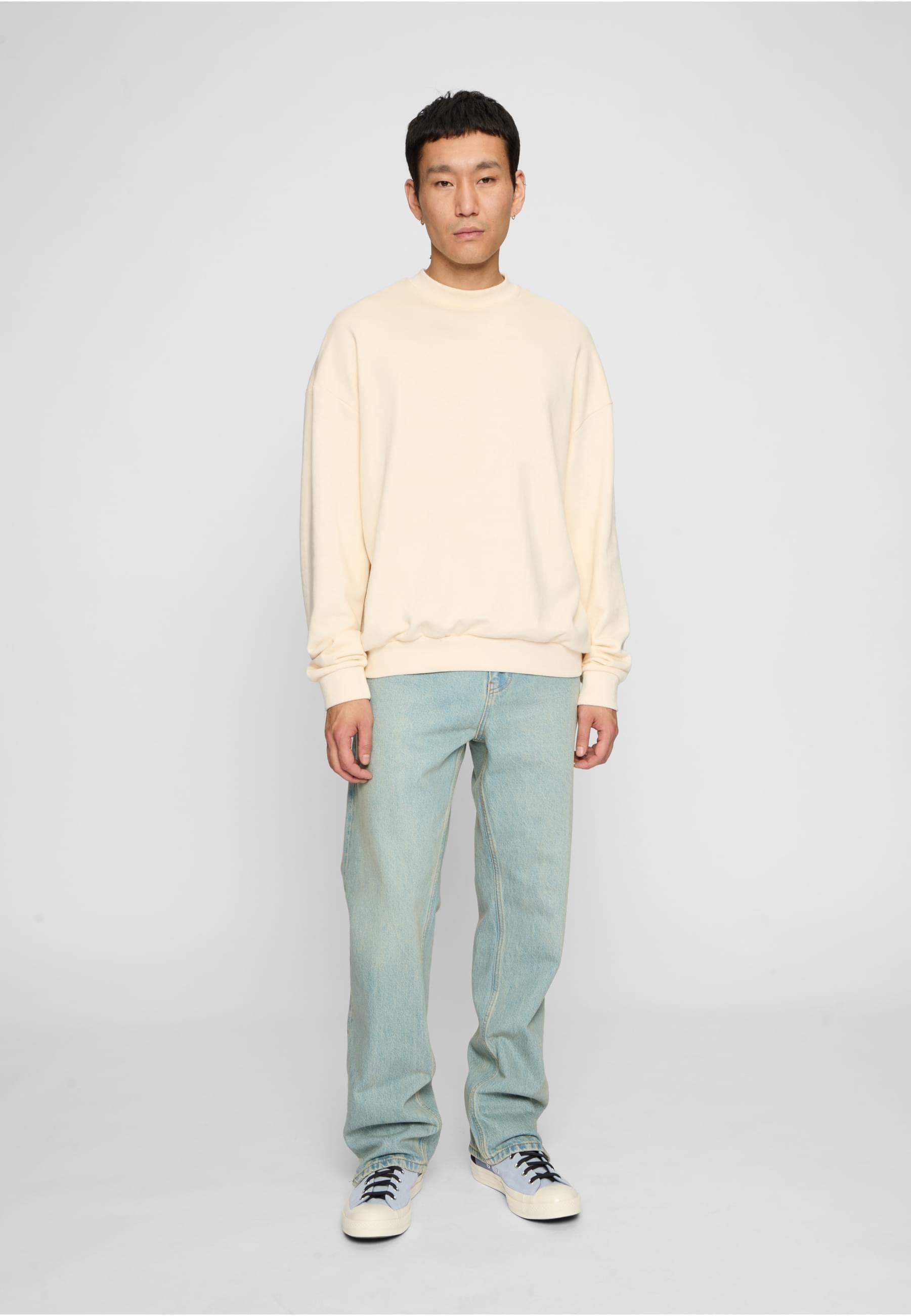 URBAN CLASSICS Rundhalspullover »Urban Classics Light Terry Crew«, (1 tlg.)