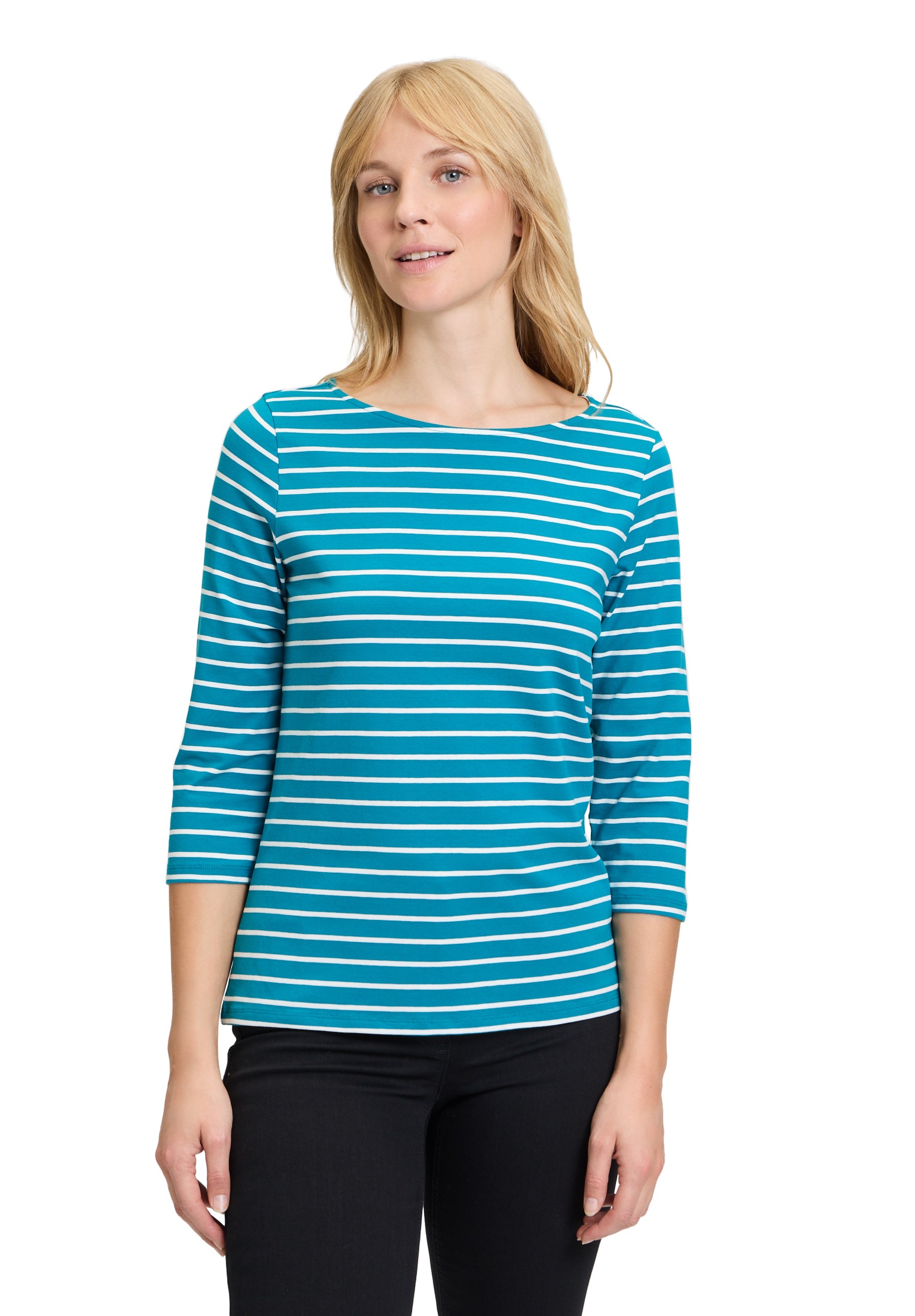 Betty Barclay 3/4-Arm-Shirt "Betty Barclay Ringelshirt mit U-Boot-Ausschnitt", Druck