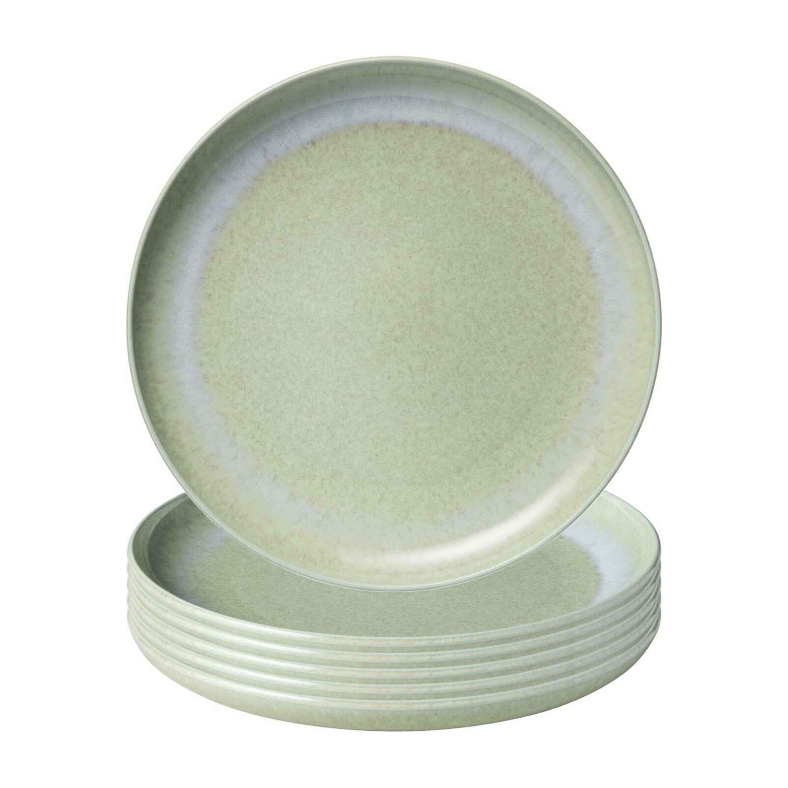 Speiseteller "Speiseteller Perlemor Alga ø 27,1 cm 6er Set grün", L:27,1cm, grün, LIKE. BY VILLEROY & BOCH, Speiseteller