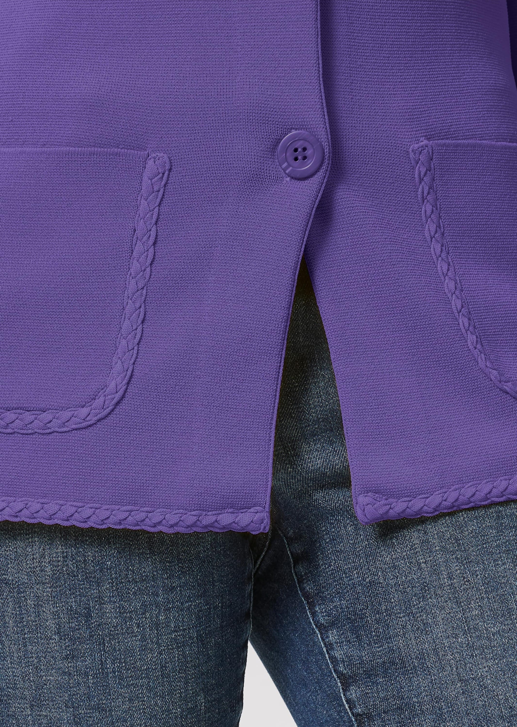MADELEINE Strickjacke »Strickblazer Strickblazer mit Flechtung«