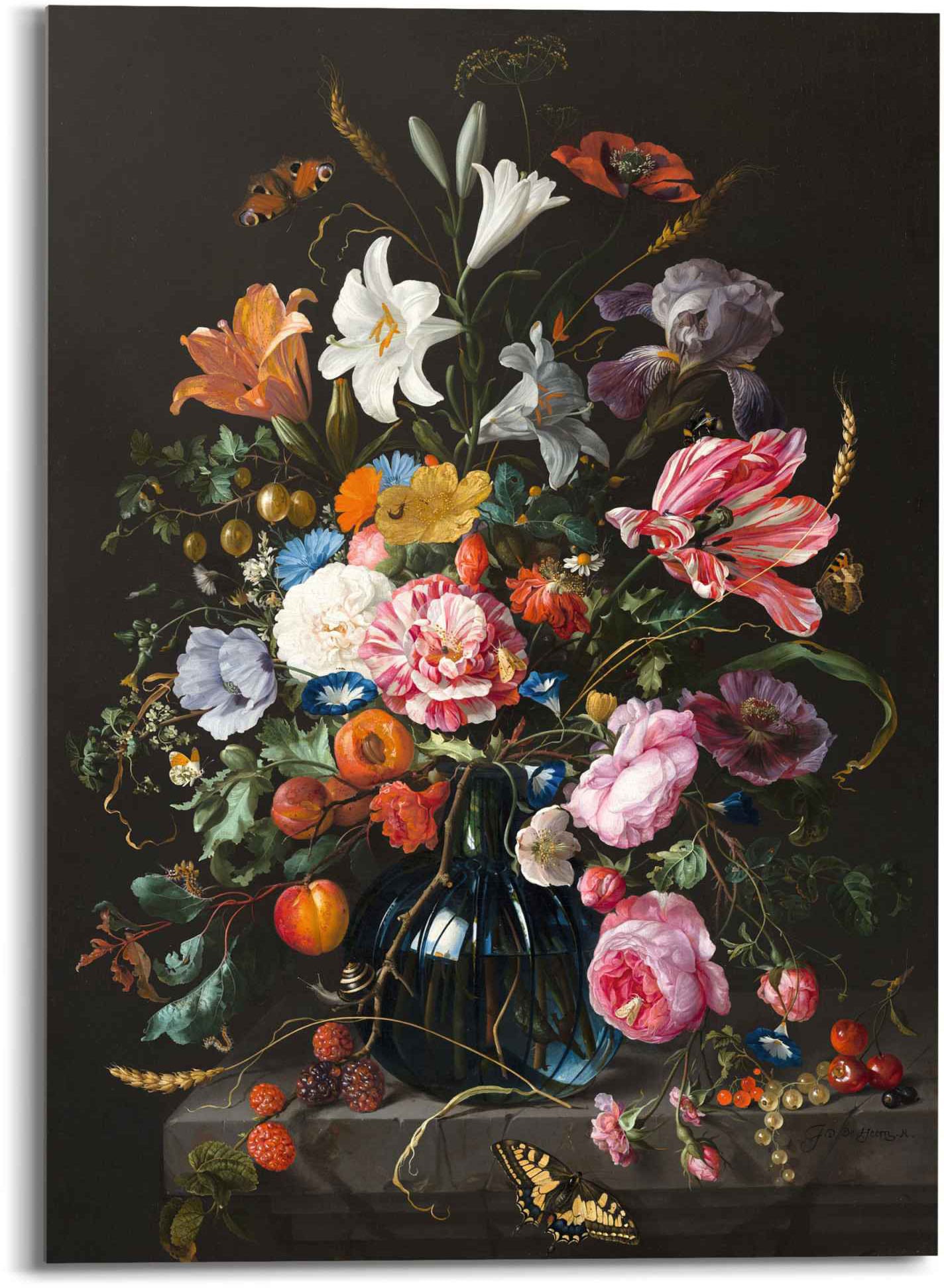 Reinders! Glasbild »Glasbild mit Meister«, | BAUR - Mauritshuis St.) Stilleben Alte Blumen, (1 Blumen bestellen