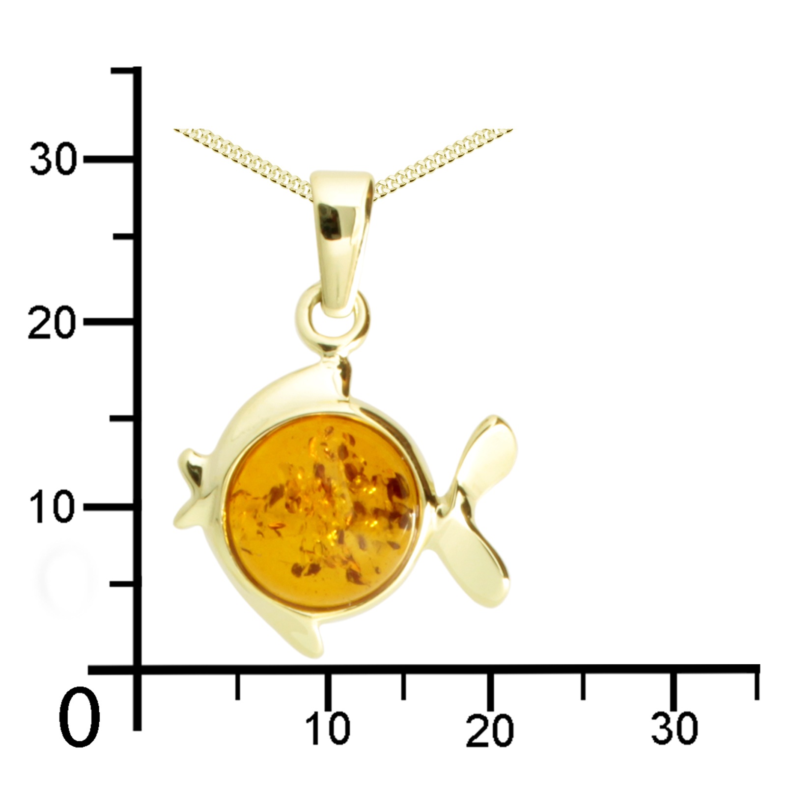 OSTSEE-SCHMUCK Kette mit Anhänger »Ostsee-Schmuck Kette mit Anhänger Fisch Kette mit Anhänger Fisch«, (2 tlg.)