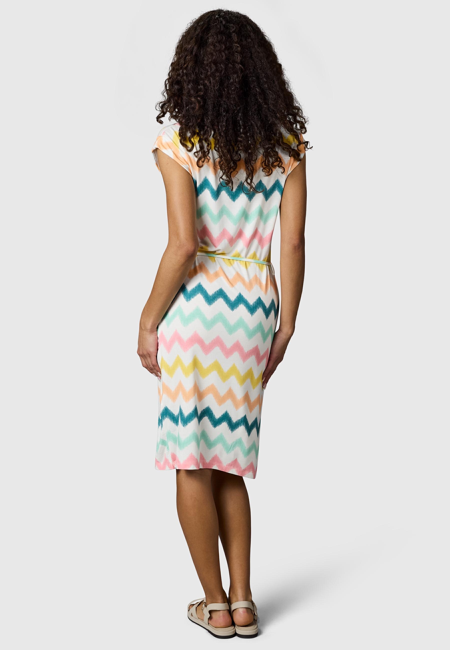 Ragwear Sommerkleid »Taggien Print« Eingrifftaschen Leichtes, bequemes Midikleid mit Muster