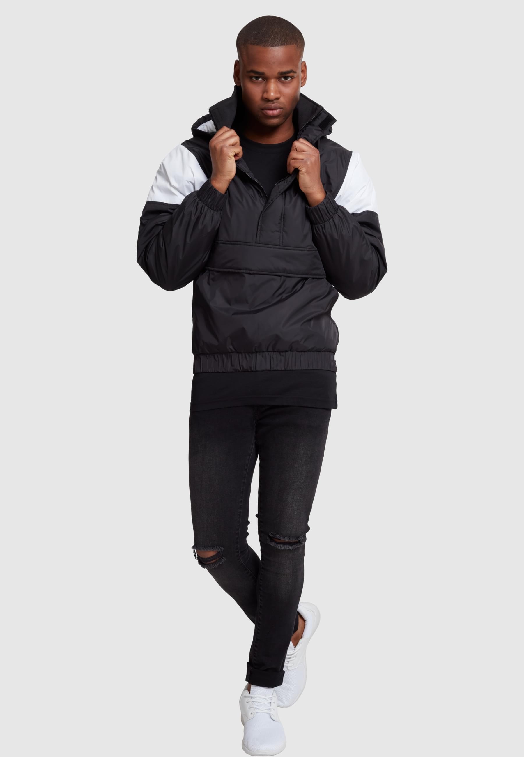 URBAN CLASSICS Winterjacke »Urban Classics Herren 2-Tone Pull Over Jacket«, (1 St.), mit Kapuze
