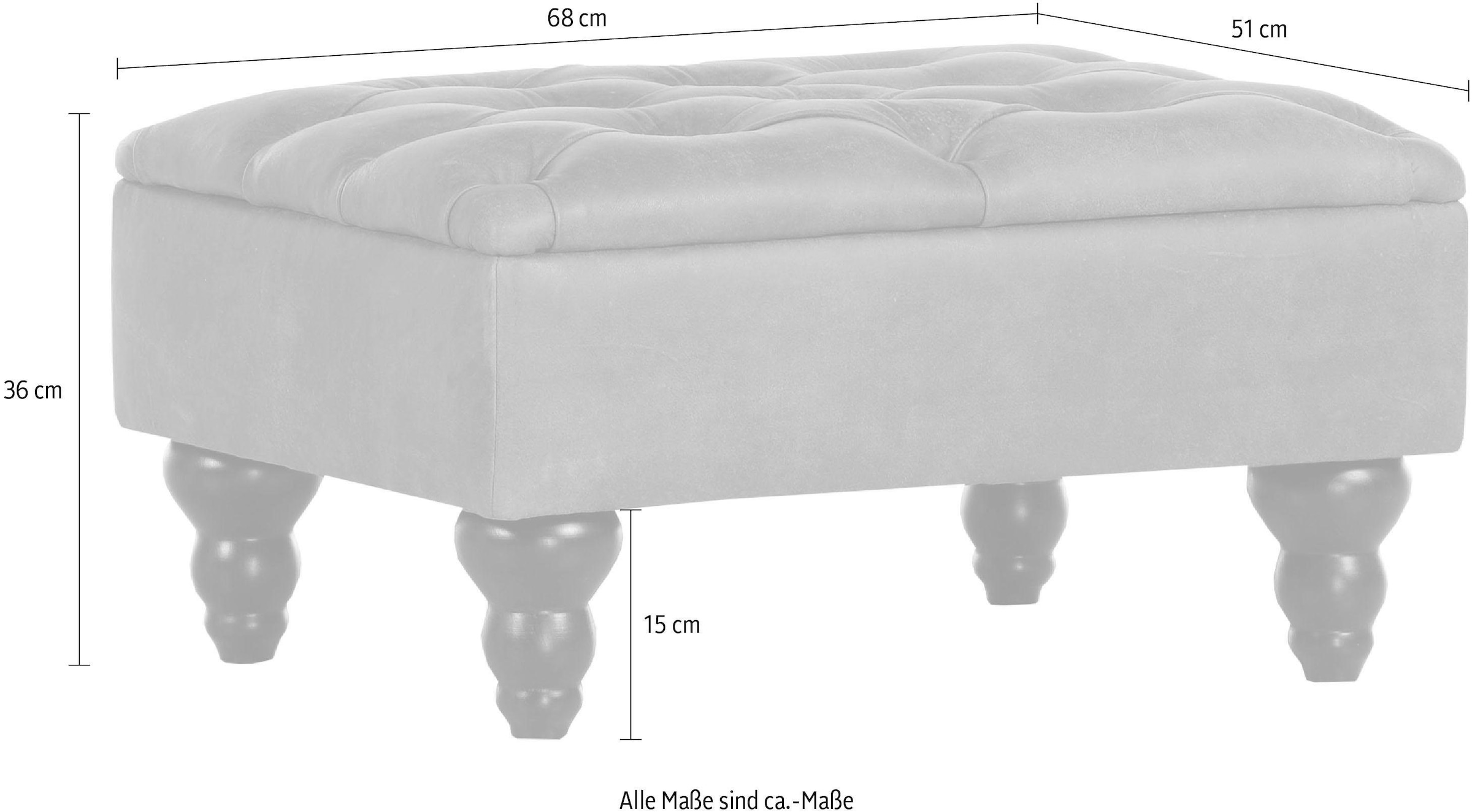 Gutmann Factory Hocker »Amazonas«, in Chesterfield Optik
