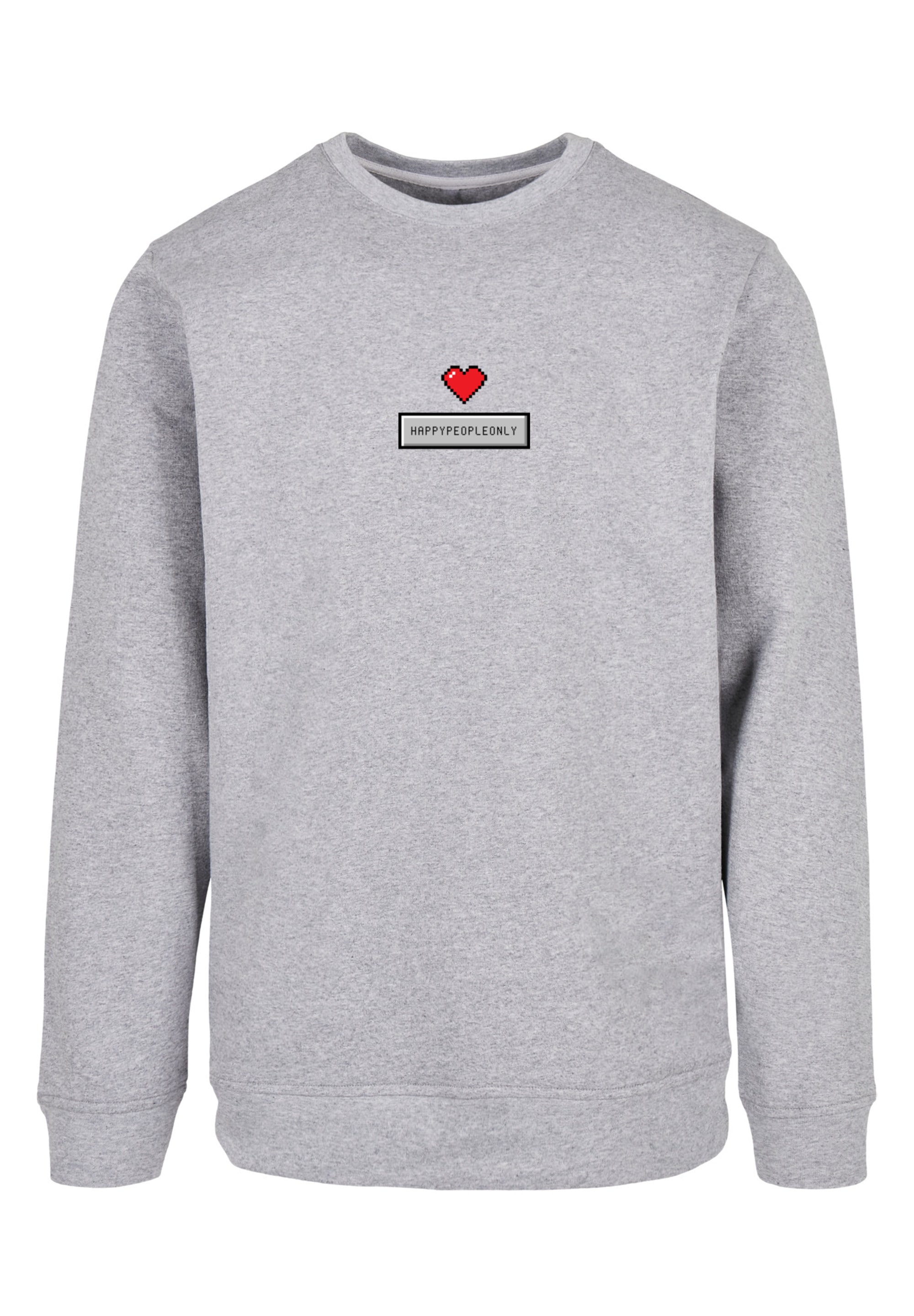 F4NT4STIC Kapuzenpullover »Pixel Herz Happy New Year Silvester« Print