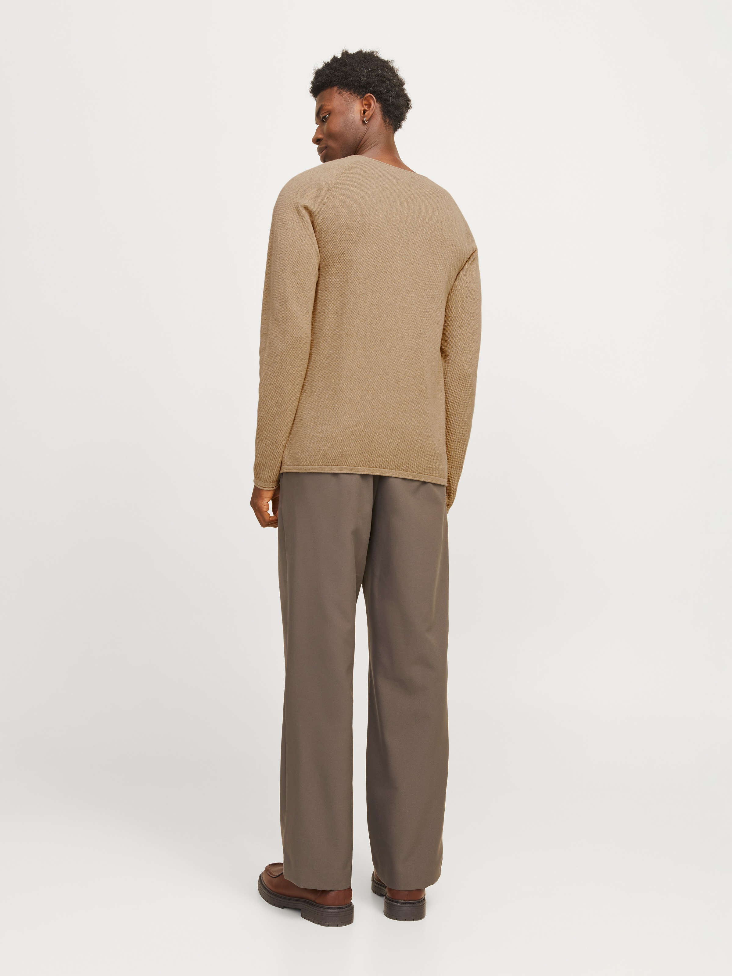 Jack & Jones Rundhalspullover »JJEHILL KNIT CREW NECK NOOS«, mit Strukturstrick