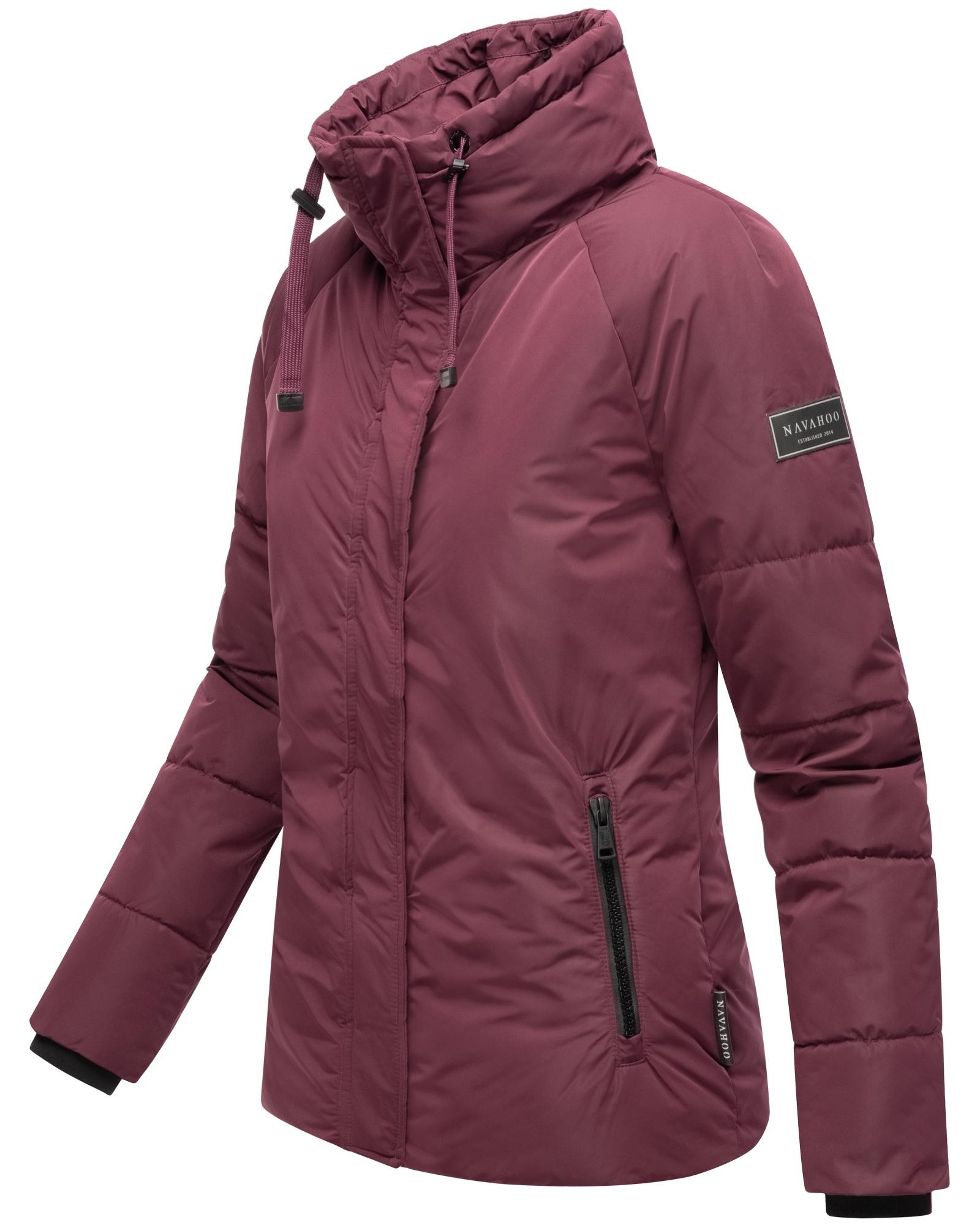 Navahoo Winterjacke »Frostii XIV«, ohne Kapuze, modische Damen Winter Steppjacke mit Kunstfellkragen