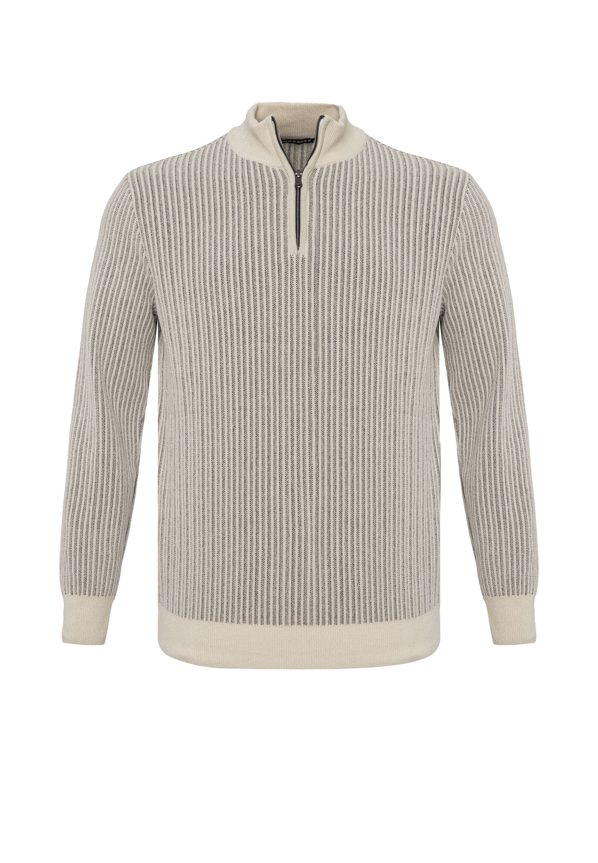 Cipo & Baxx Strickpullover "CP286" 1 Stk. vertikales Rippstrickmuster günstig online kaufen