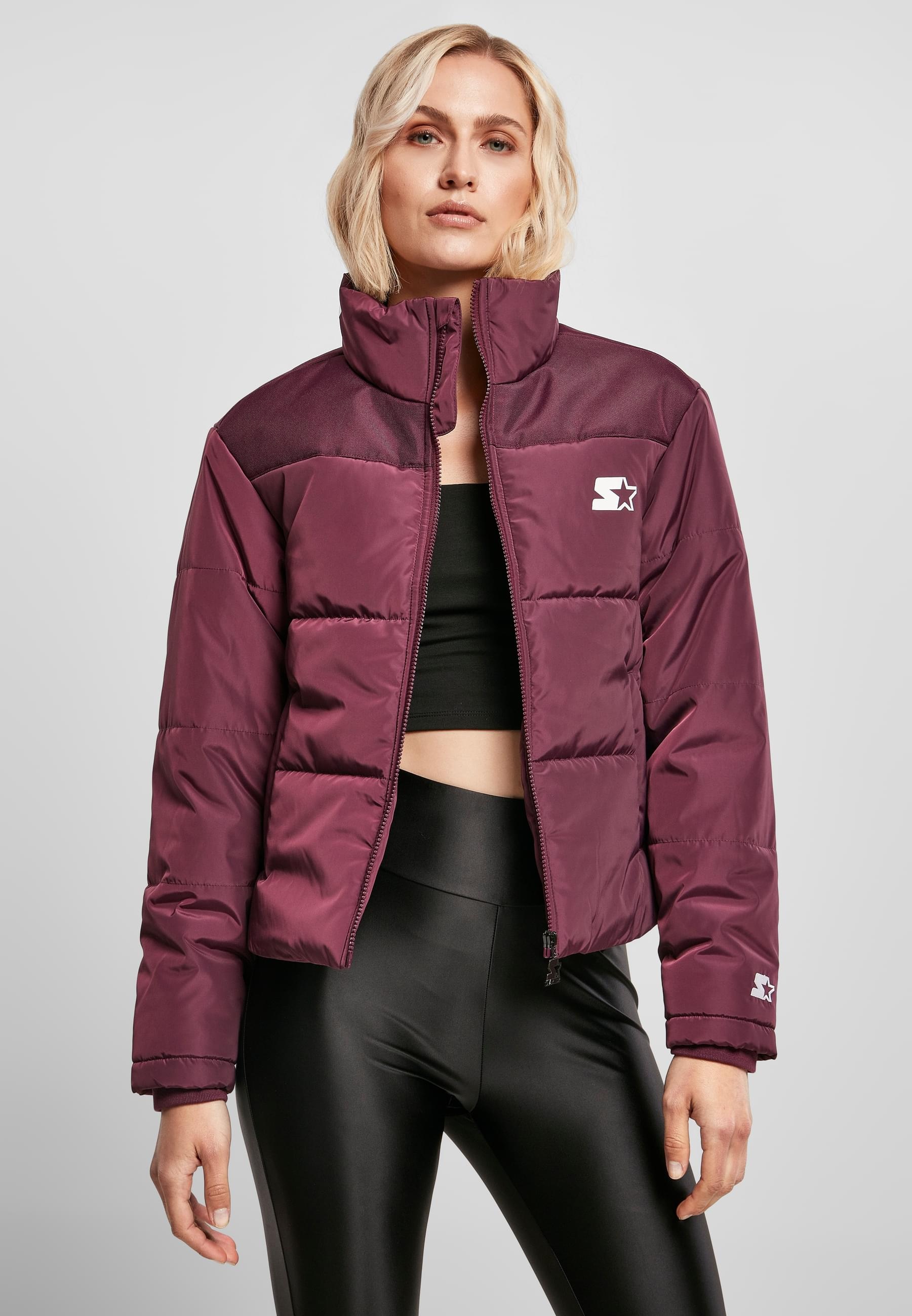 Starter Black Label Winterjacke »Starter Black Label Damen Ladies Starter Logo Puffer Jacket«, (1 St.), ohne Kapuze
