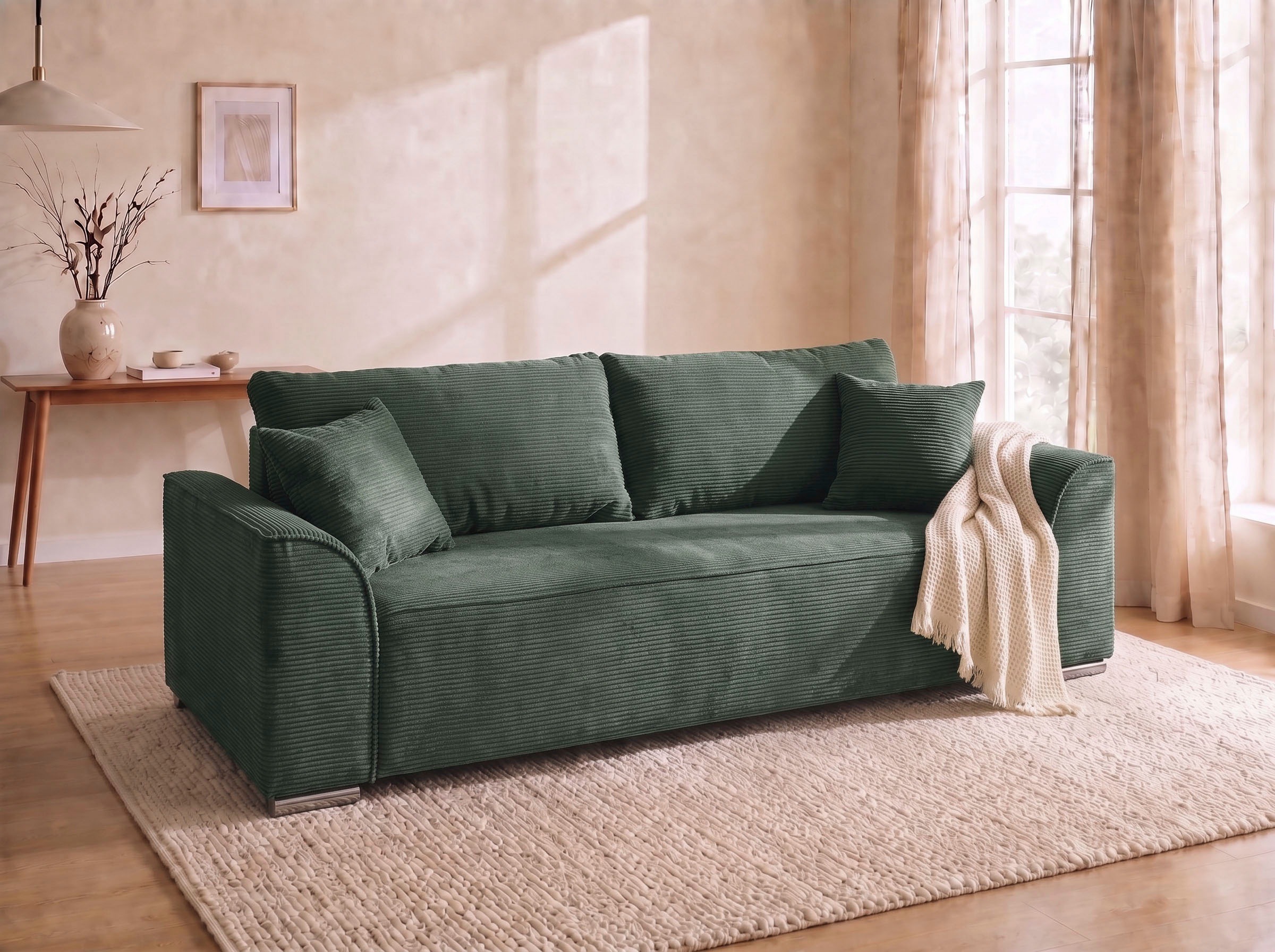 COLLECTION AB Schlafsofa »Sara Sofa« Schlafsofa,Bettfunktion,Bettkasten,Bonnelfederkern,optional mit Topper