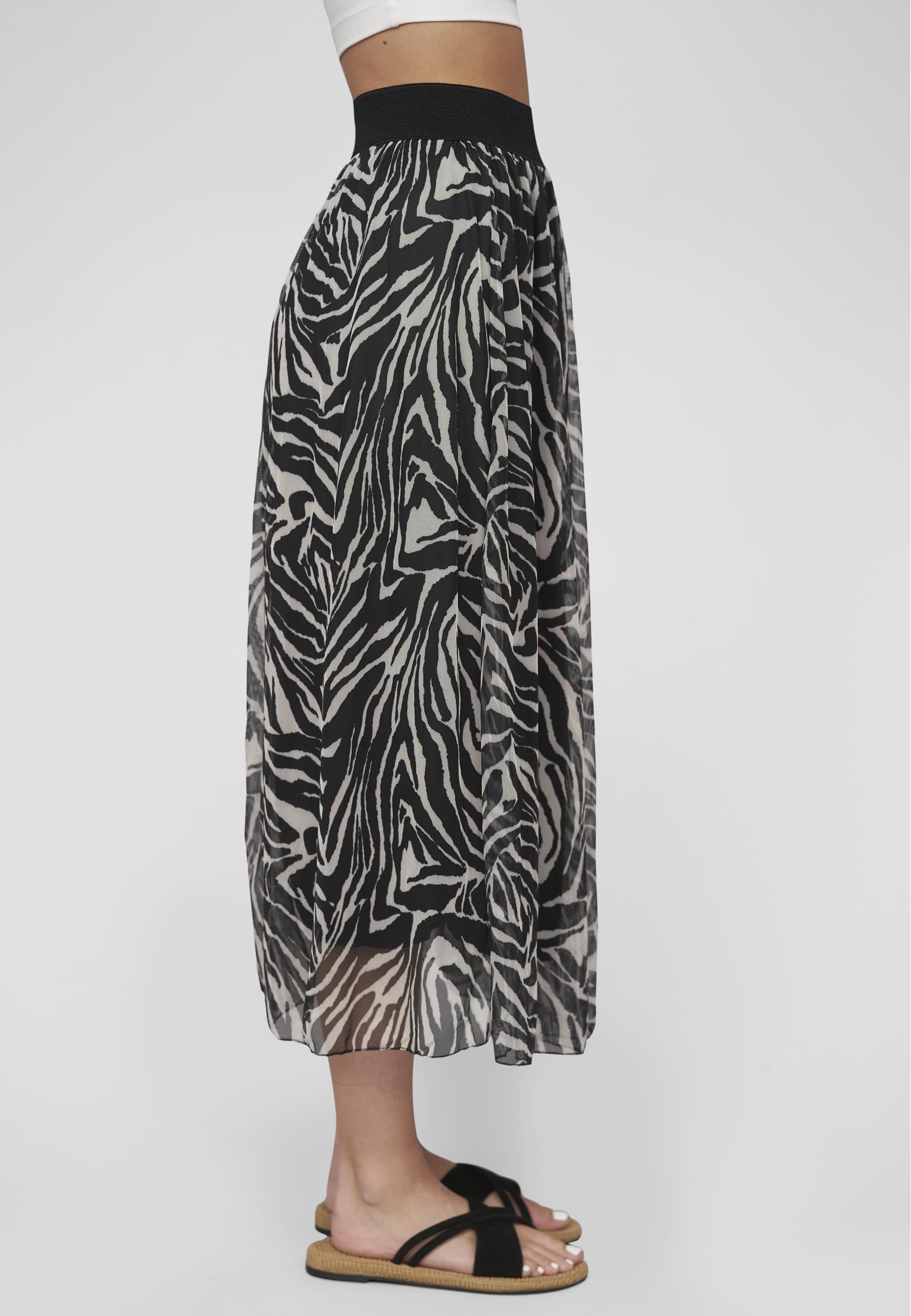 CLOUD 5IVE Sommerrock »CLOUD 5IVE Longform Skirt 2-layered with animal print«, (1 tlg.)