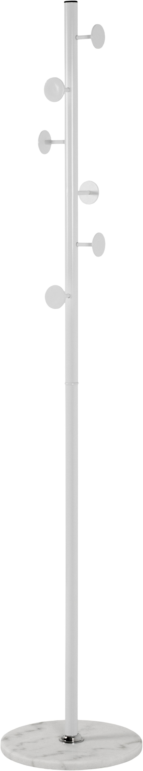 HAKU Garderobenständer "Kleiderständer, Standgarderobe" rund - aus Metall Weiß - Ø/H 35/180 cm
