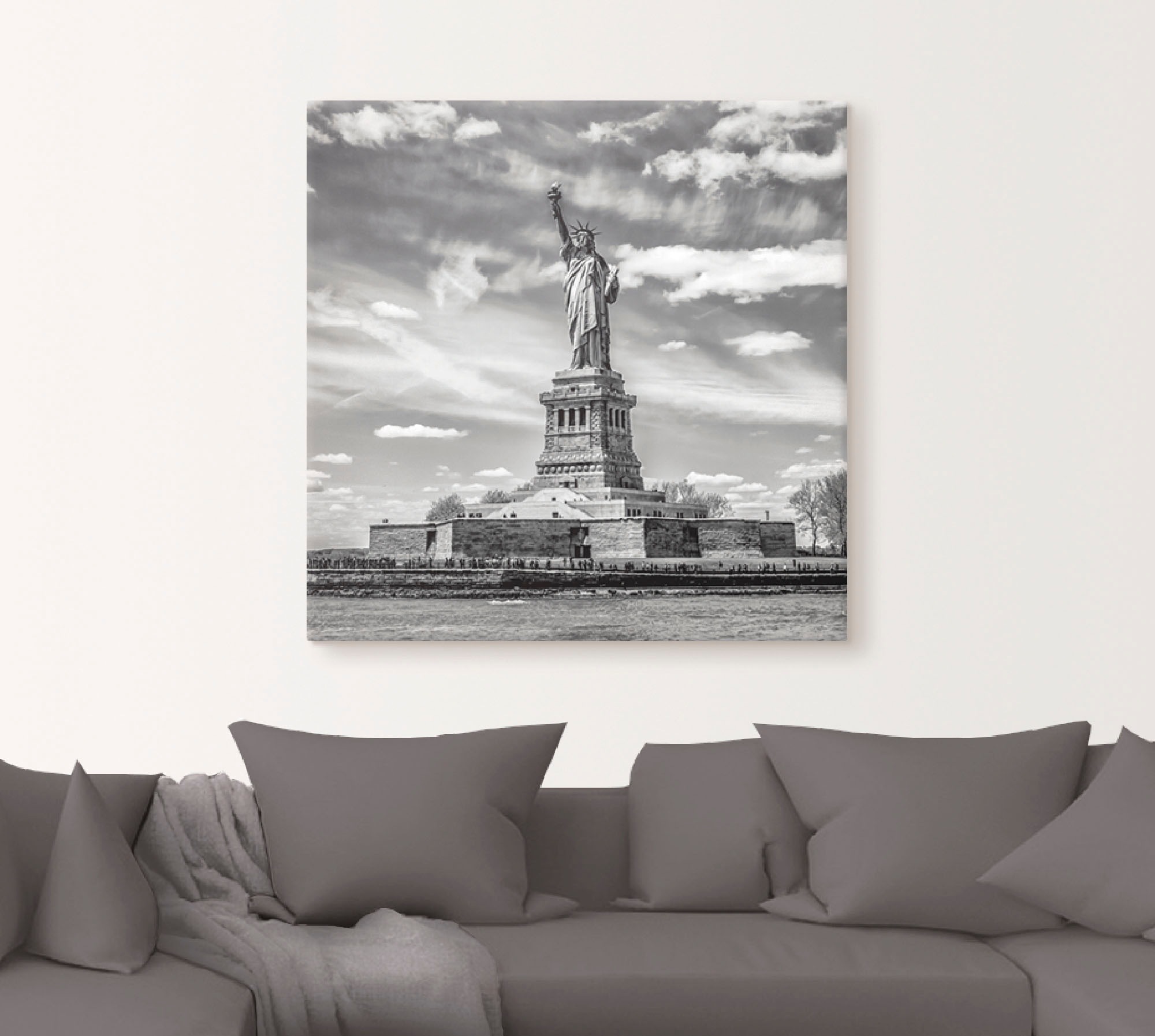 Artland Wandbild »New York City Freiheitsstatue«, Amerika, (1 St.), als Alubild, Outdoorbild, Leinwandbild, Poster in verschied. Größen
