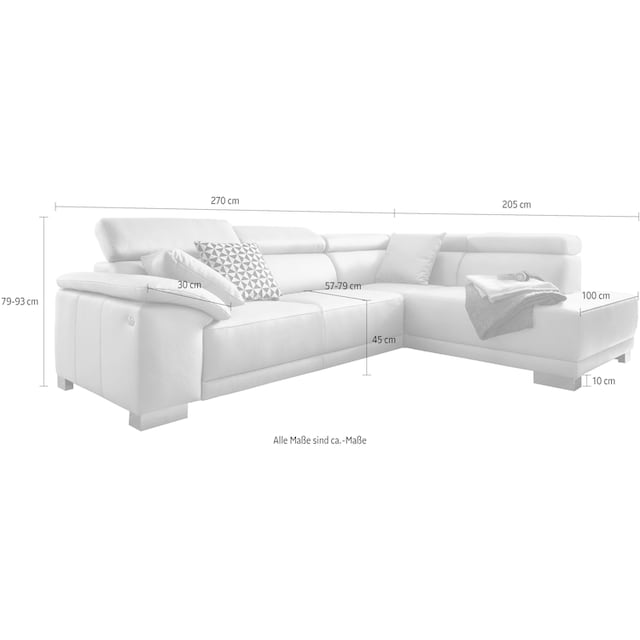 3C Candy Ecksofa, Polsterecke, wahlweise mit elektronischem Sitzvorzug  kaufen | BAUR