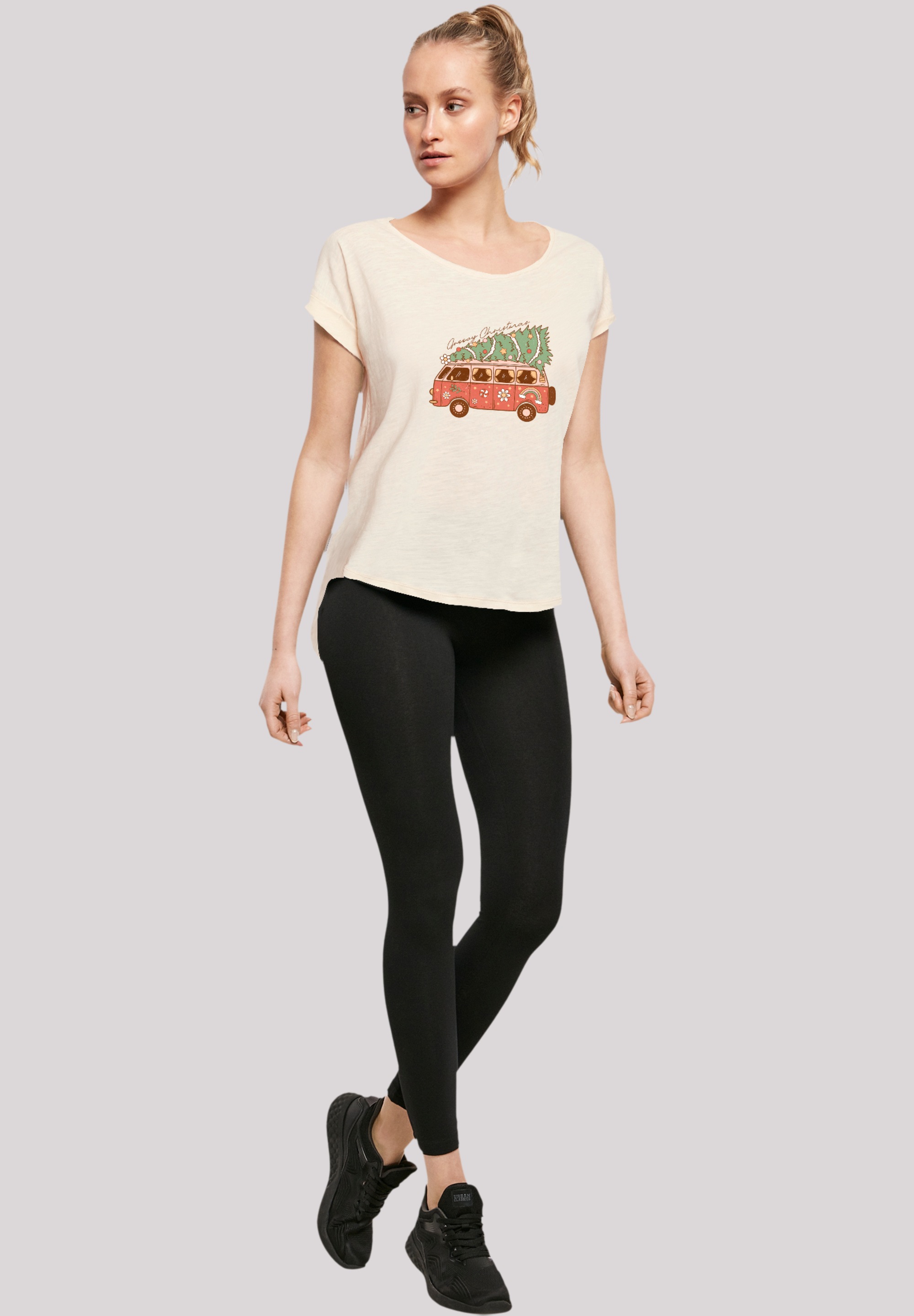 F4NT4STIC T-Shirt »Groovy Weihnachten Camper Van«, Premium Qualität, Weihnachts-Kollection