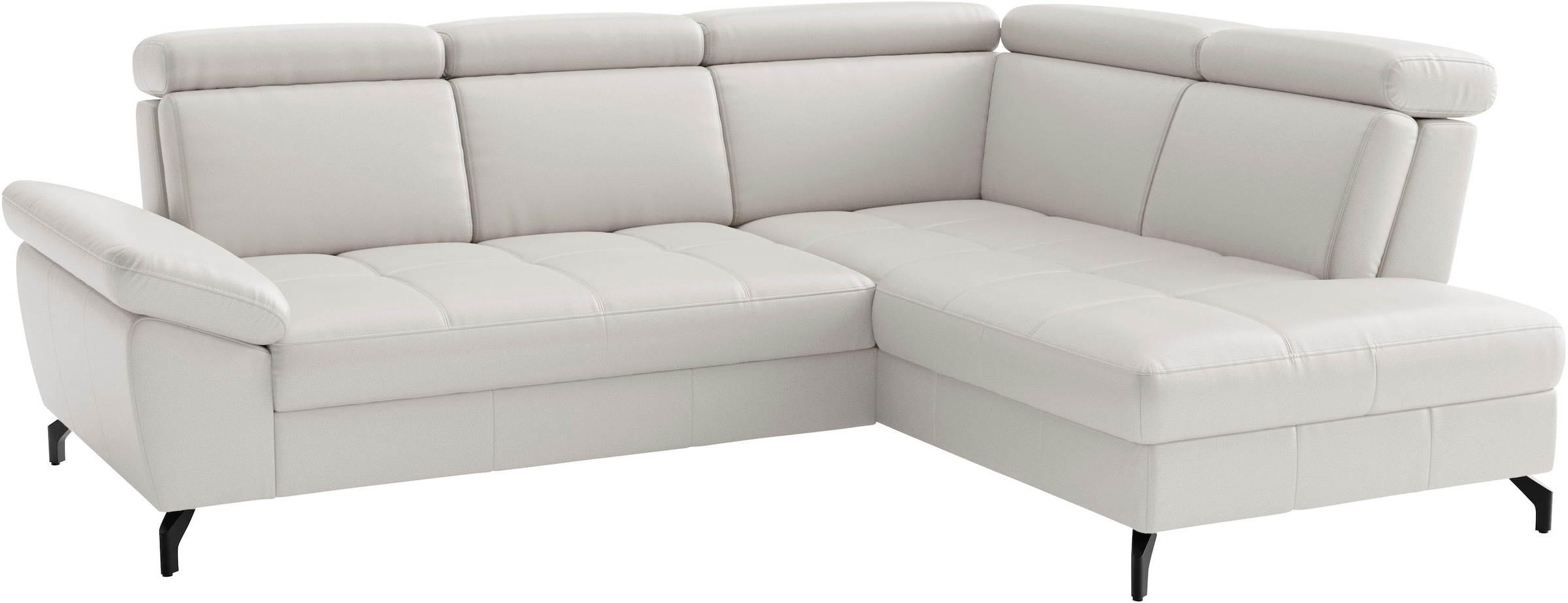 sit&more Ecksofa »Vanity L-Form, B: 254 cm, Leder« Inkl.Sitz-,Kopf-und Armteilverstellung