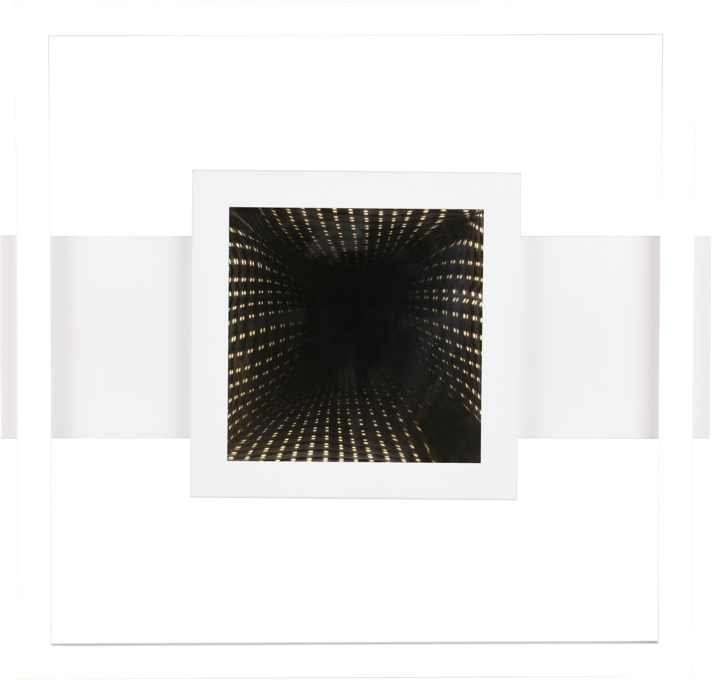 REALITY Leuchten LED Deckenleuchte »WHEELER, LED Deckenlampe 16W 2000 Lumen 4000K kaltweißes Licht«, 1 flammig, Leuchtmittel LED-Board | LED fest integriert, Lichteffekte mit Spiegelfolie, 35 x 33 cm, Wand- oder Deckenleuchte