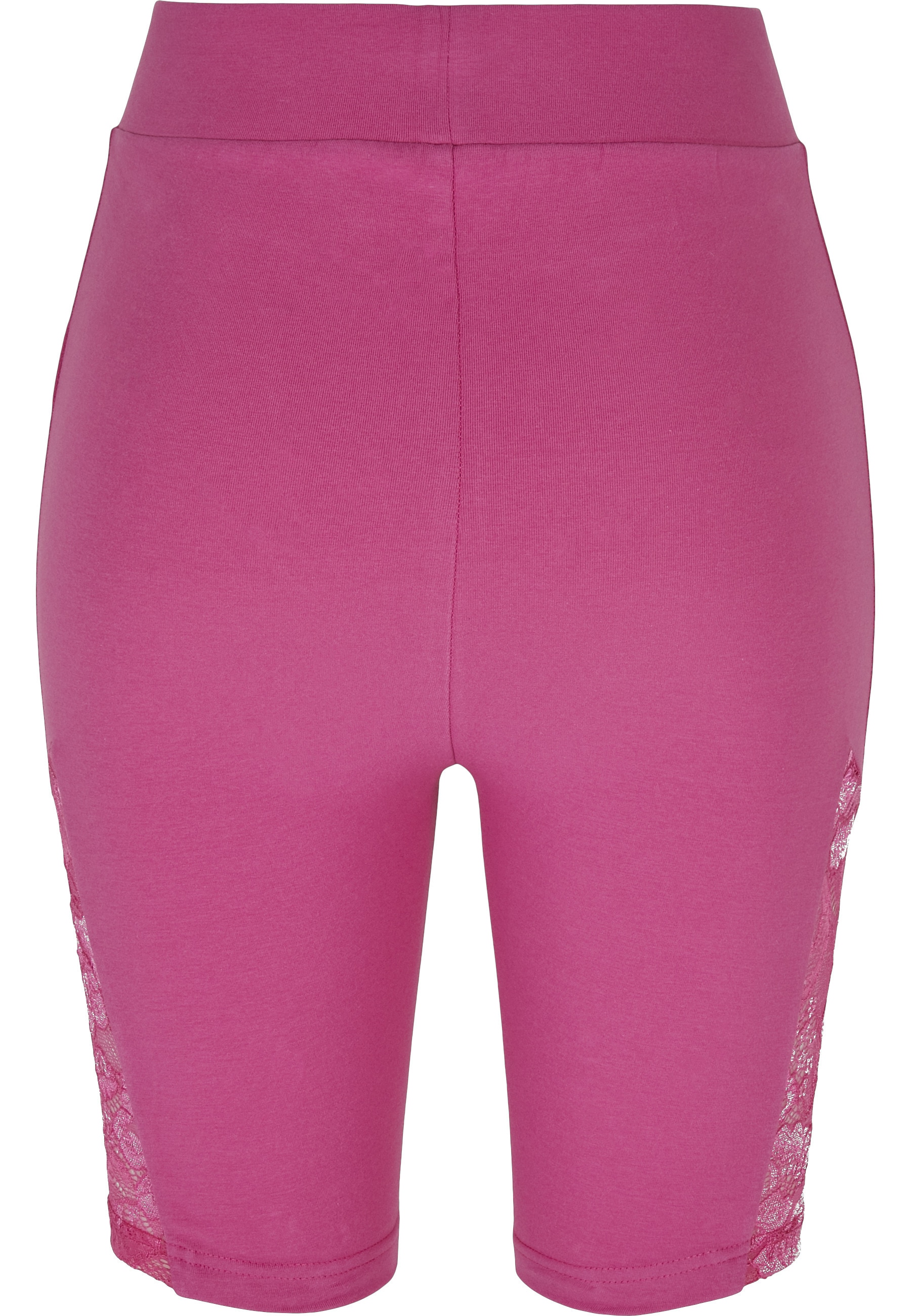 URBAN CLASSICS Radlerhose »Urban Classics Damen Ladies High Waist Lace Inset Cycle Shorts«