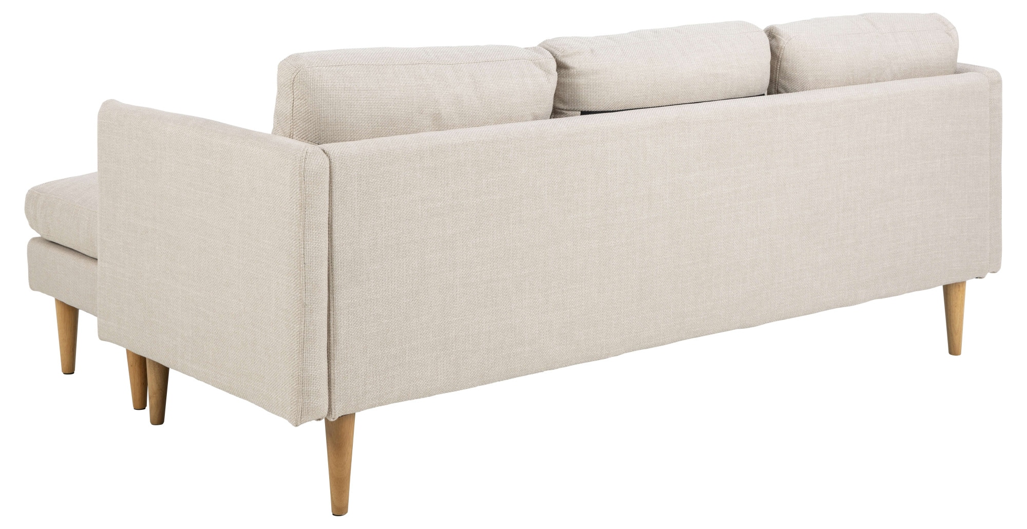 ACTONA GROUP Ecksofa »Milly«, (1 St.), Breite 201 cm, Recamiere links oder rechts, Struktur, Füße Eiche