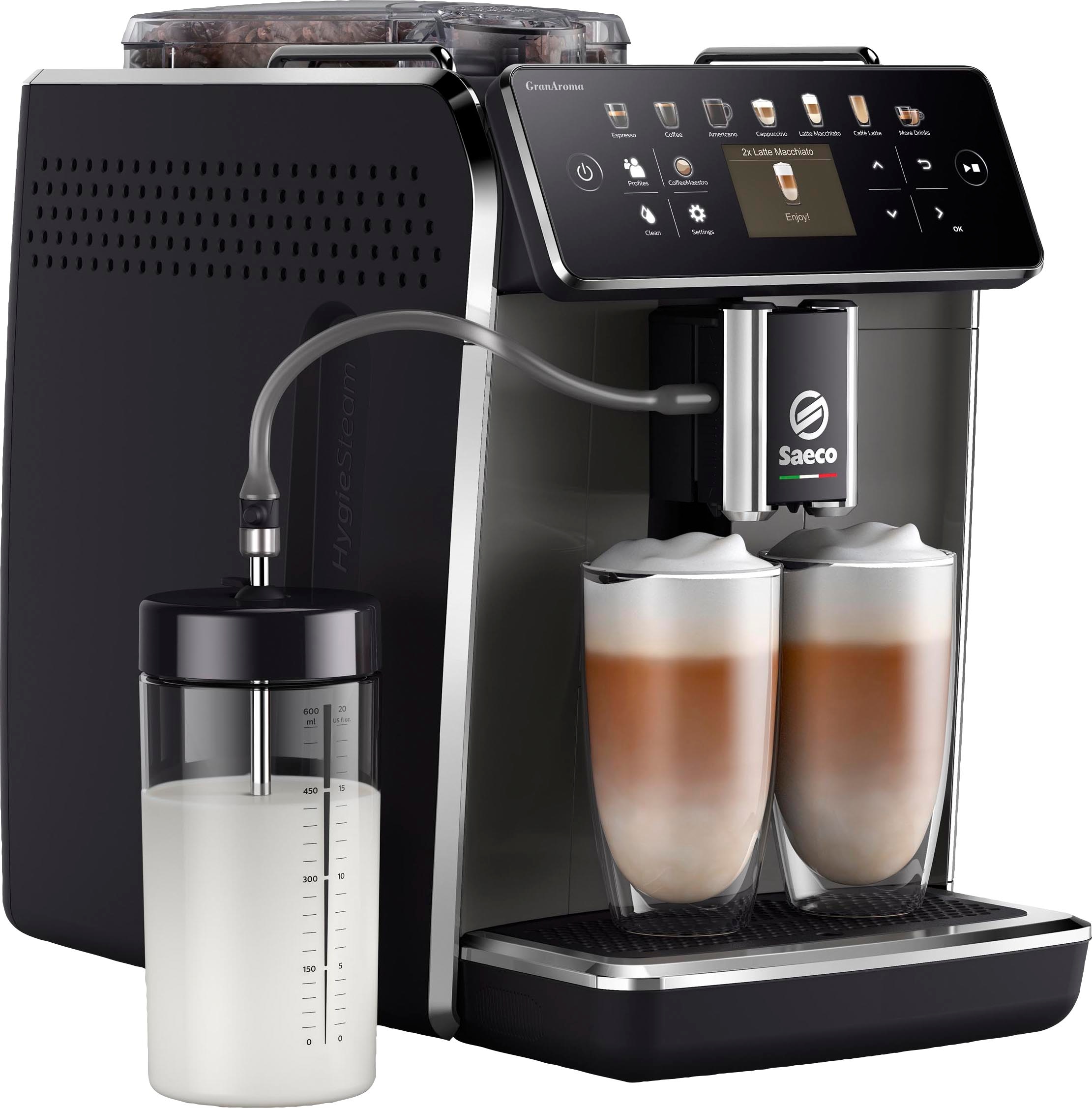 Saeco Kaffeevollautomat "SM6580/50 GranAroma, 14 Kaffeespezialitäten" 4 Benutzerprofilen und TFT Display